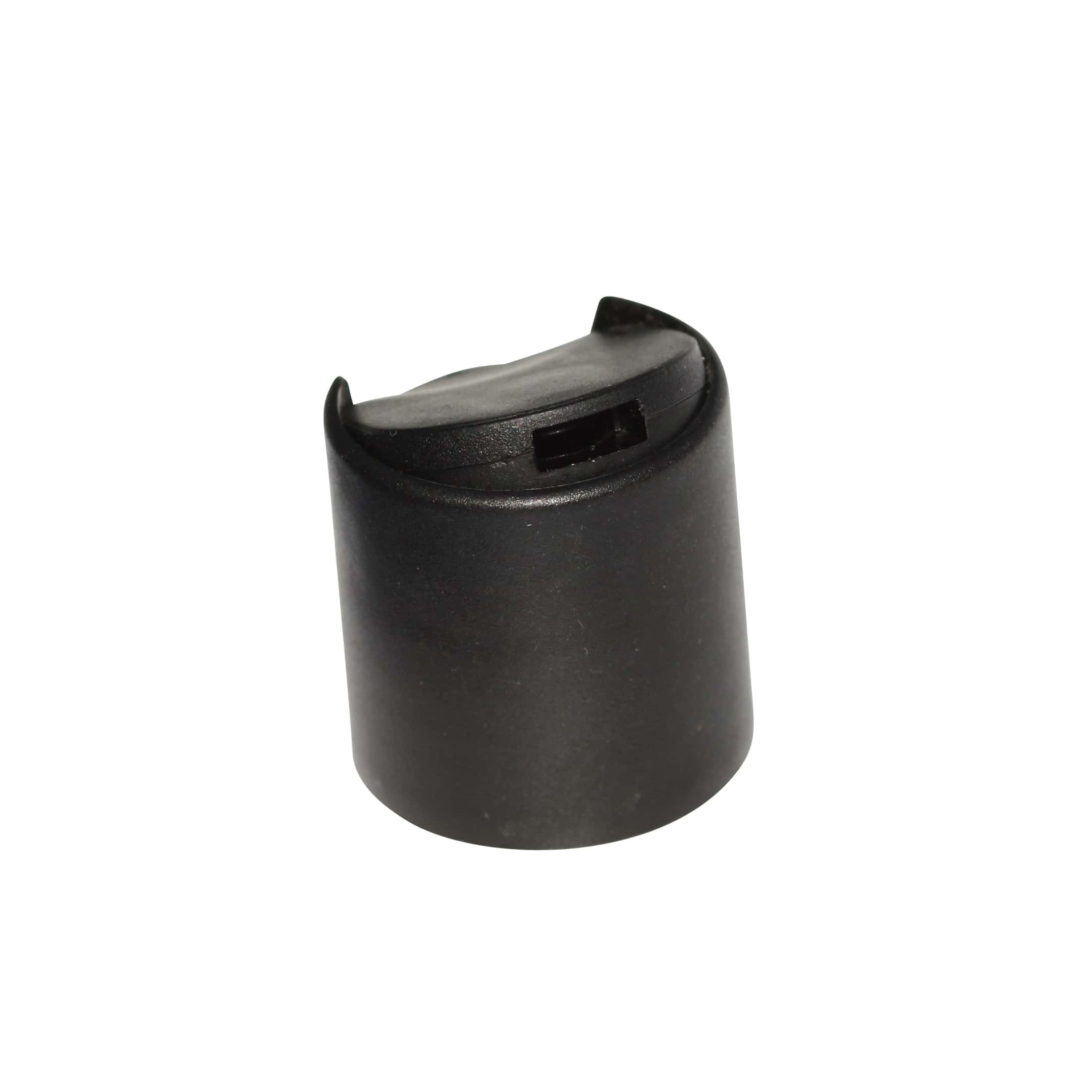 Винтова капачка Disc Top, PP пластмаса, черна, за затваряне: винтова капачка 24/410