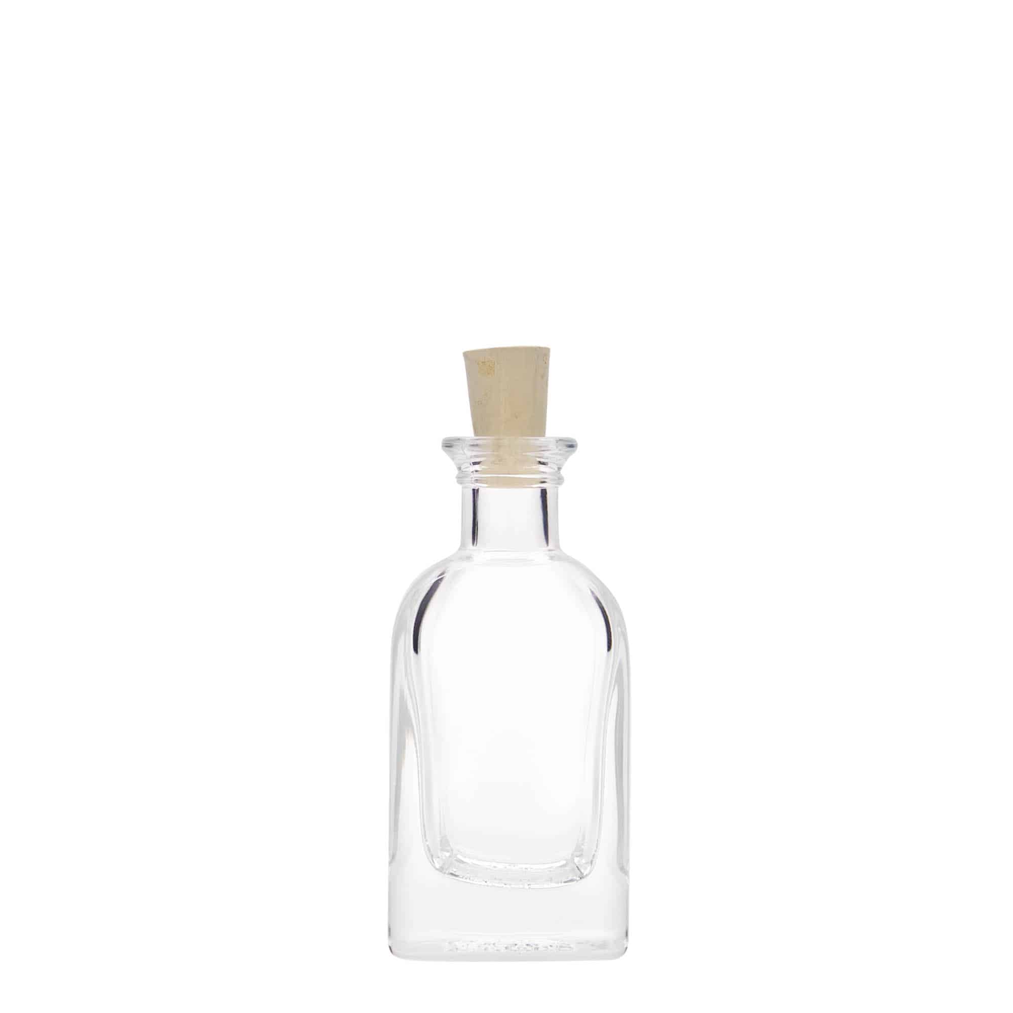 40 ml стъклена аптекарска бутилка „Carré“, квадратна, затваряне: коркова тапа 40 ml стъклена аптекарска бутилка „Carré“, квадратна, затваряне: коркова тапа