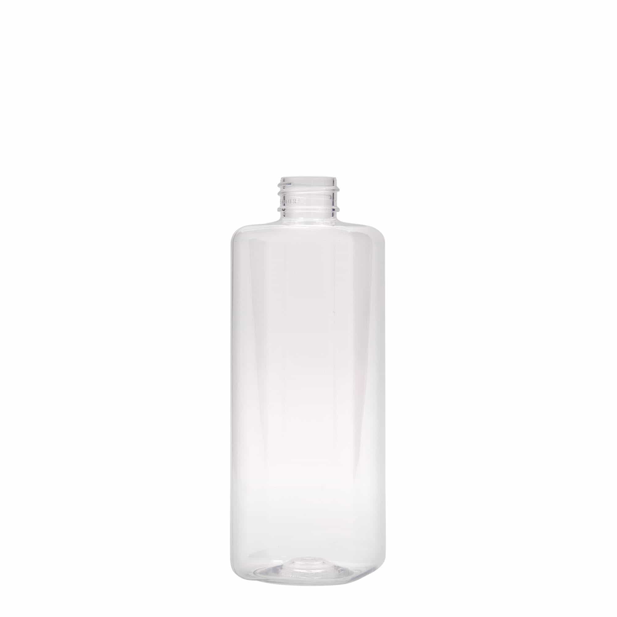 300 ml PET бутилка „Karl“, квадратна, пластмасова, затваряне: винтова капачка GPI 24/410