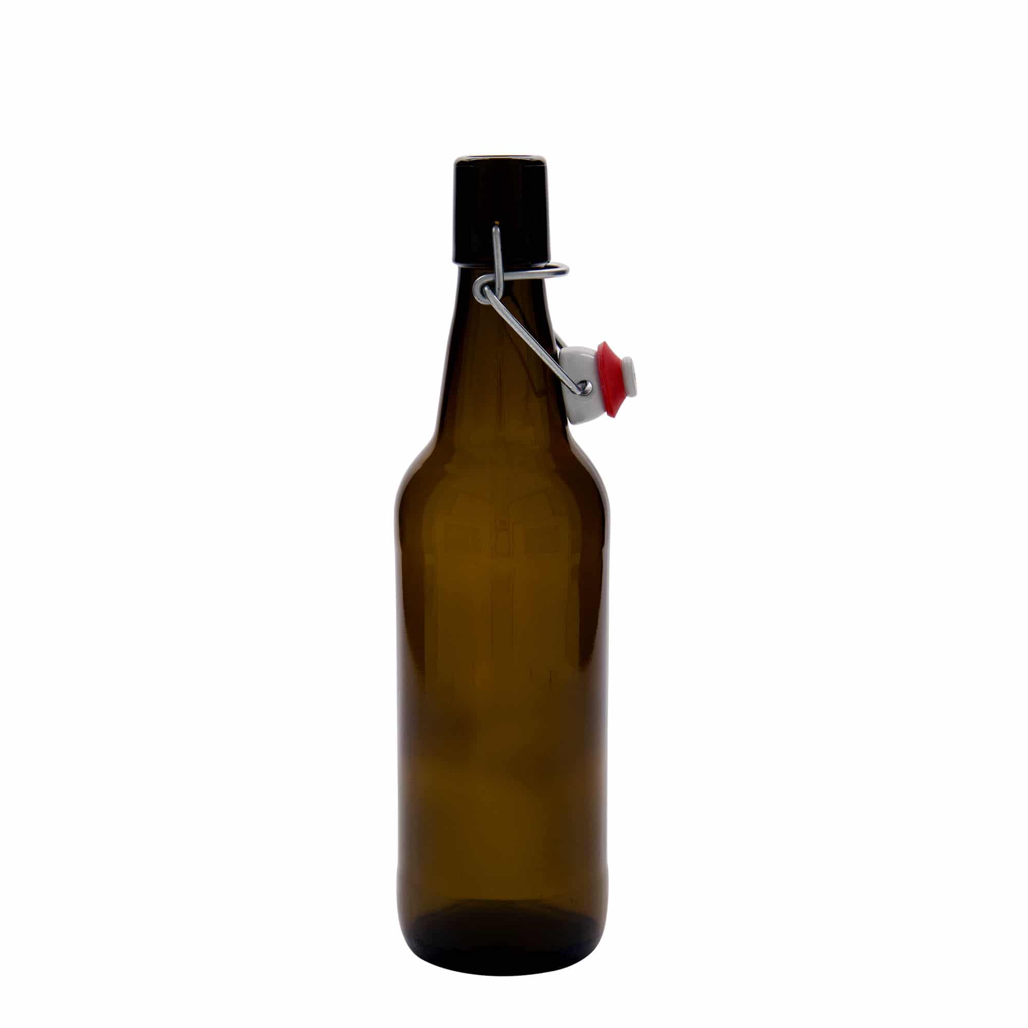 500 ml бутилка за бира, стъклена, кафява, затваряне: тапа с клипс