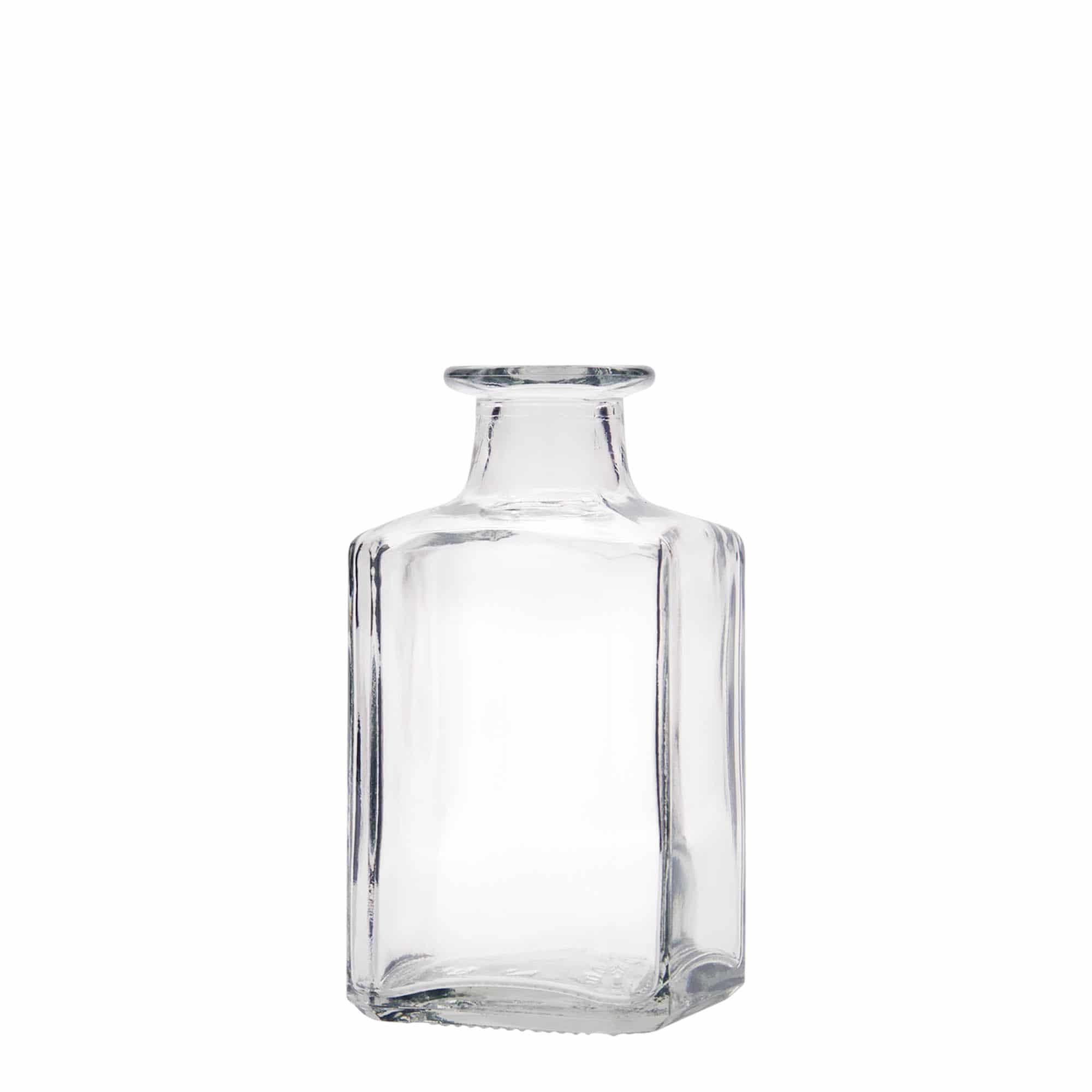 250 ml стъклена бутилка „Torben“, квадратна, затваряне: коркова тапа