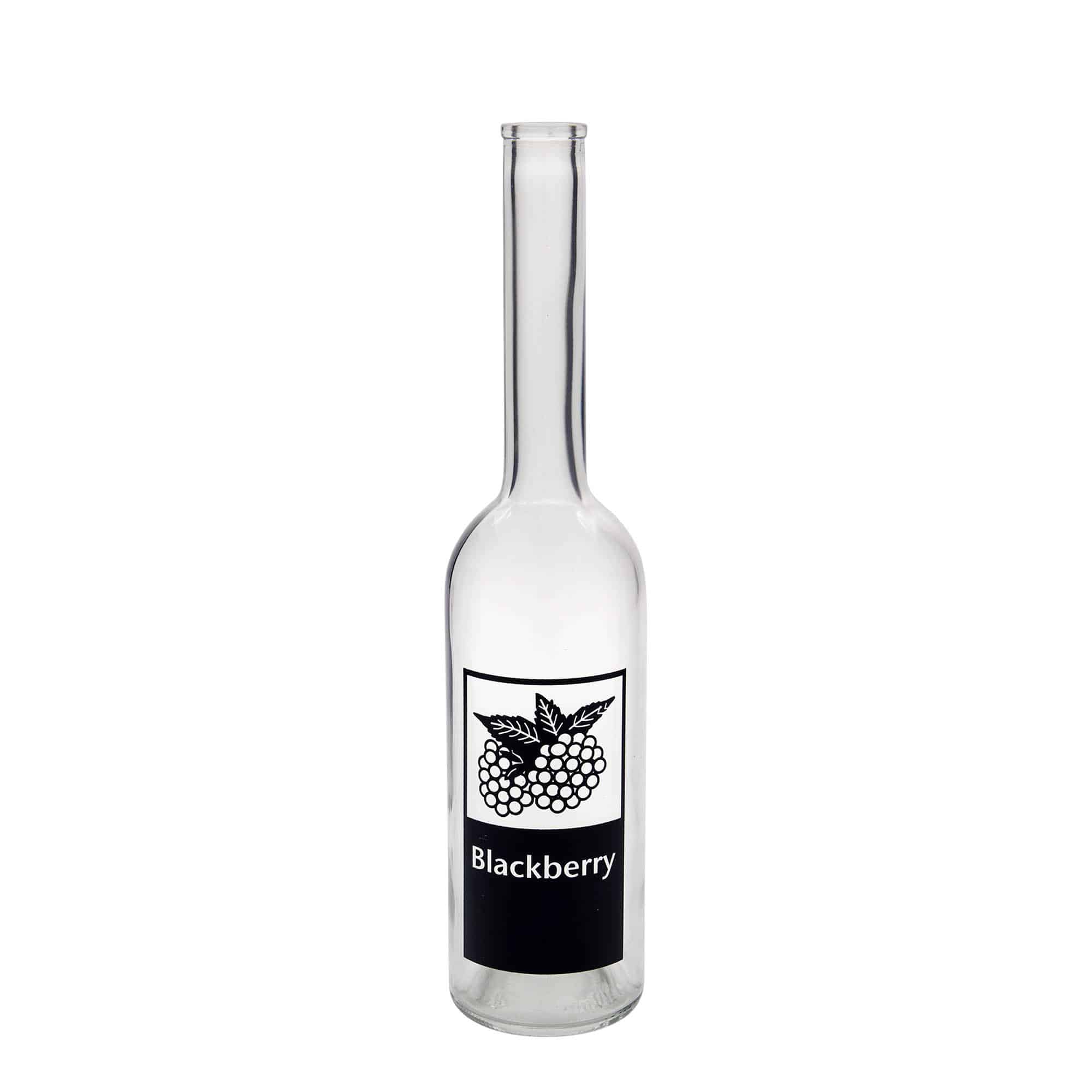 500 ml стъклена бутилка „Опера“, мотив: Blackberry, затваряне: коркова тапа
