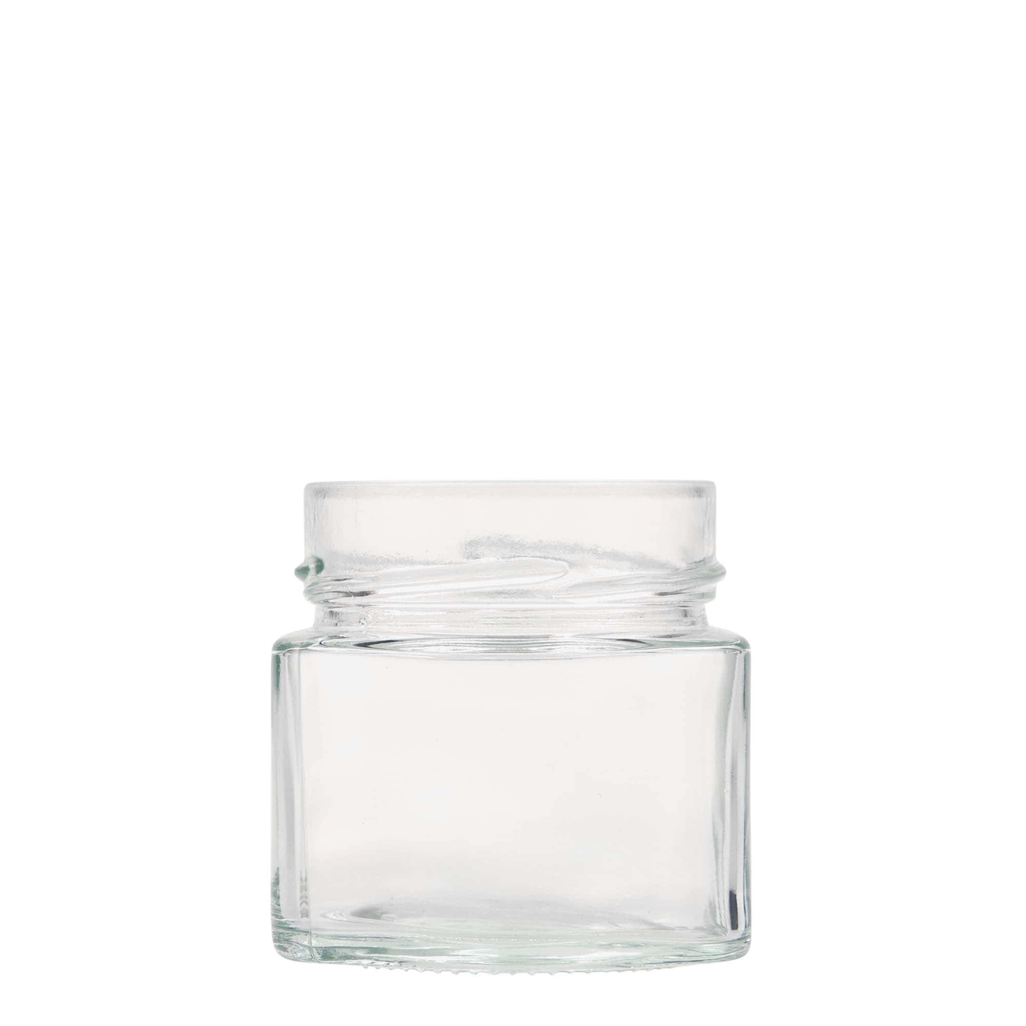 212 мл квадратен стъклен буркан 'Kimba', отвор: екстра дълбок завинтващ капак (EDTO 70)