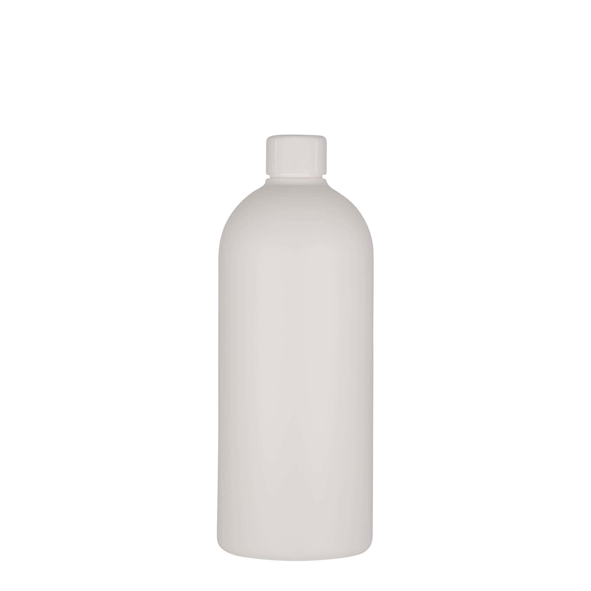 500 ml пластмасова бутилка „Tuffy“, HDPE, бяла, затваряне: винтова капачка GPI 24/410