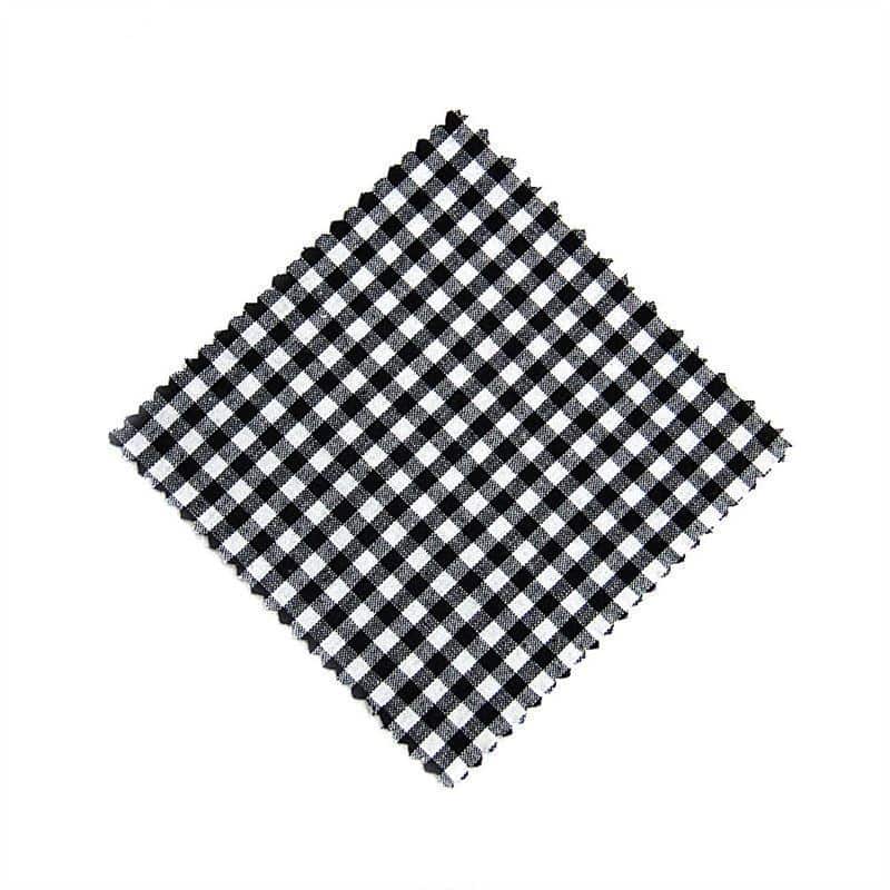 Платнена кърпичка карирана 12x12, квадратна, текстилна, черна, затваряне: TO38-TO53 Платнена кърпичка карирана 12x12, квадратна, текстилна, черна, затваряне: TO38-TO53