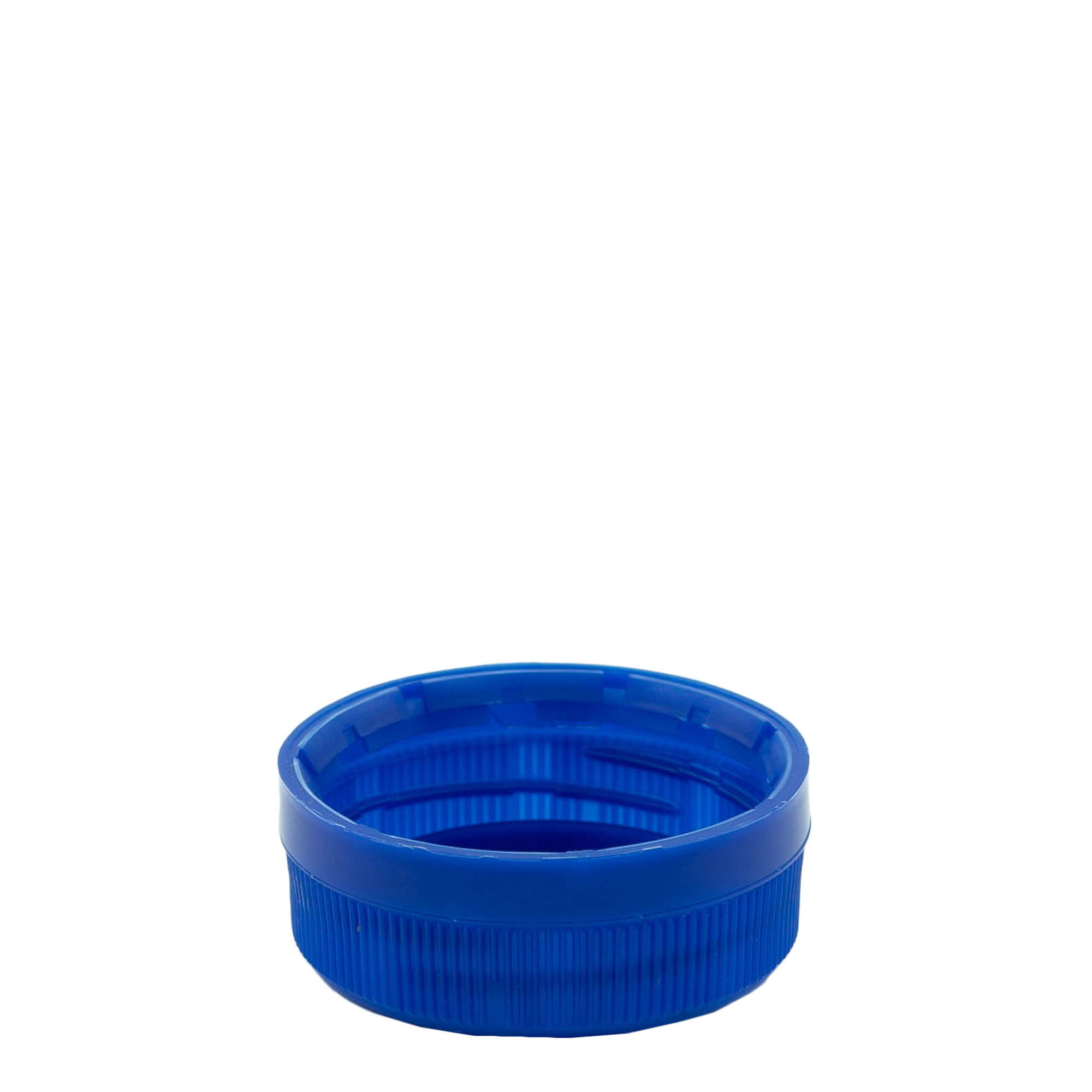 Винтова капачка двустартова резба, PE пластмаса, синя, за затваряне: PET 38 mm
