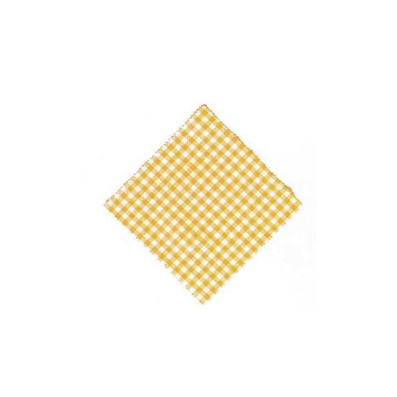 Платнена кърпичка карирана 12x12, квадратна, текстилна, жълта, затваряне: TO38-TO53 Платнена кърпичка карирана 12x12, квадратна, текстилна, жълта, затваряне: TO38-TO53