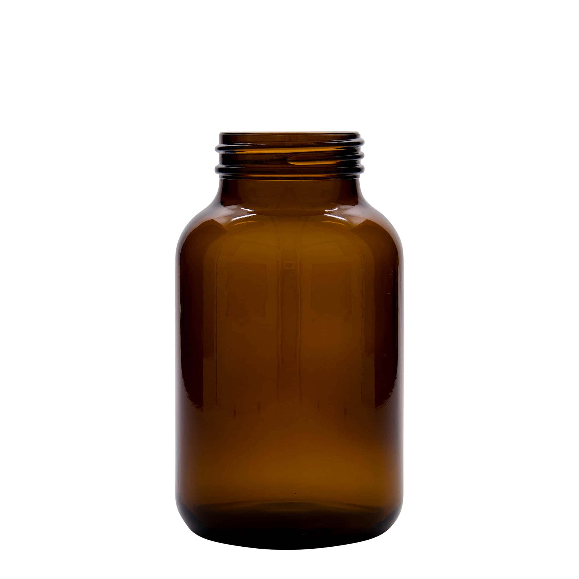 1000 ml буркан с широко гърло, кафяв, затваряне: винтова капачка с резба DIN 68