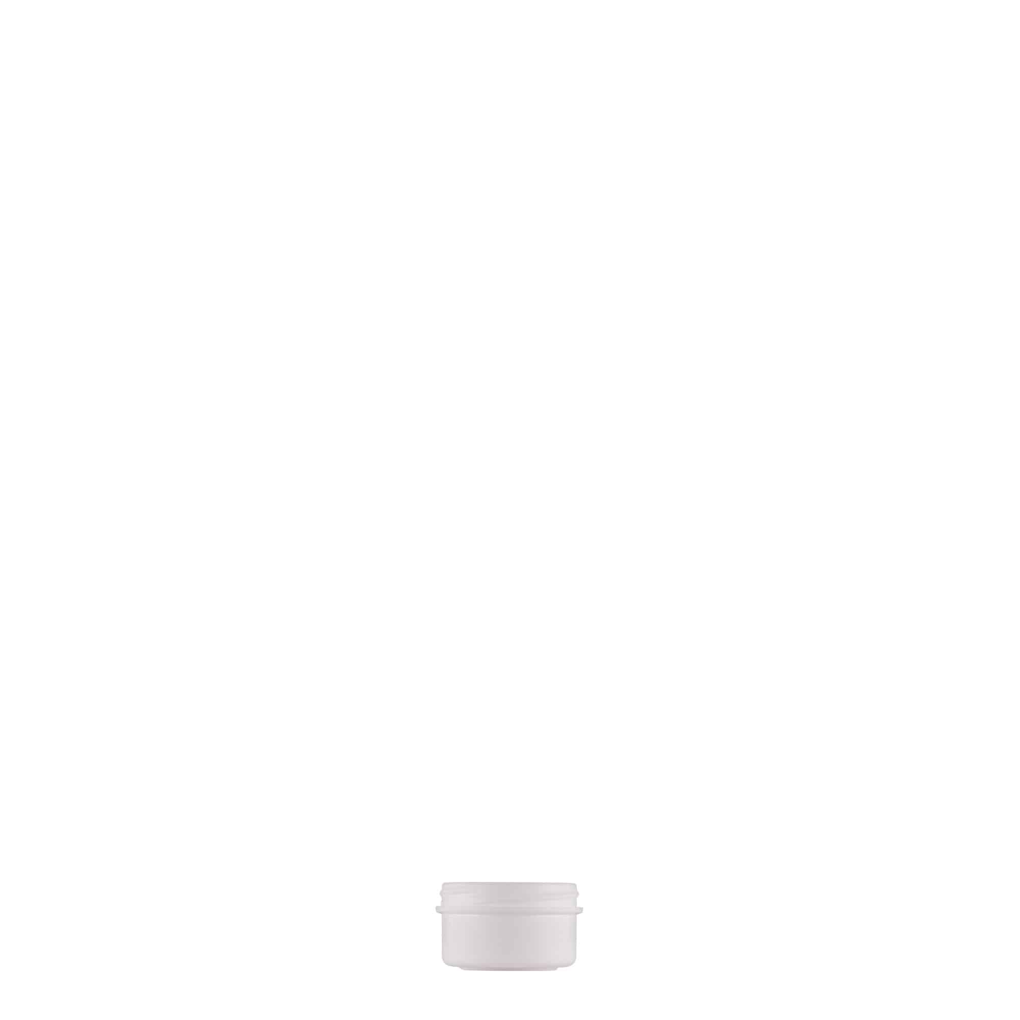 6 ml пластмасова кутия „White Line“, PP, бяла, затваряне: винтова капачка