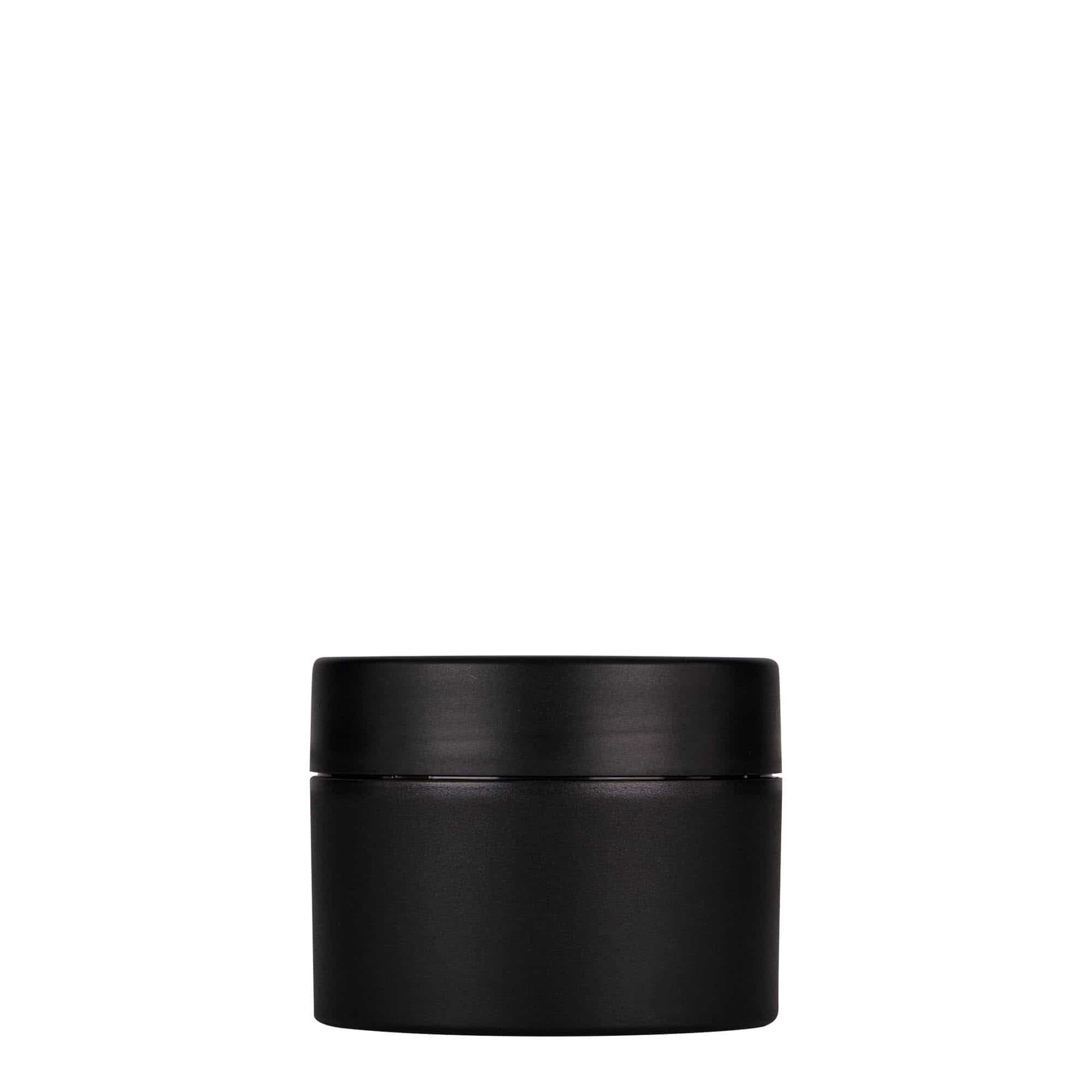 100 ml пластмасова кутия „Antonella“, PP, черна, затваряне: винтова капачка