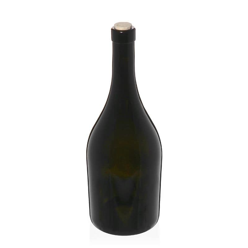 750 ml бутилка за вино „Exclusive“, антично зелено, затваряне: коркова тапа