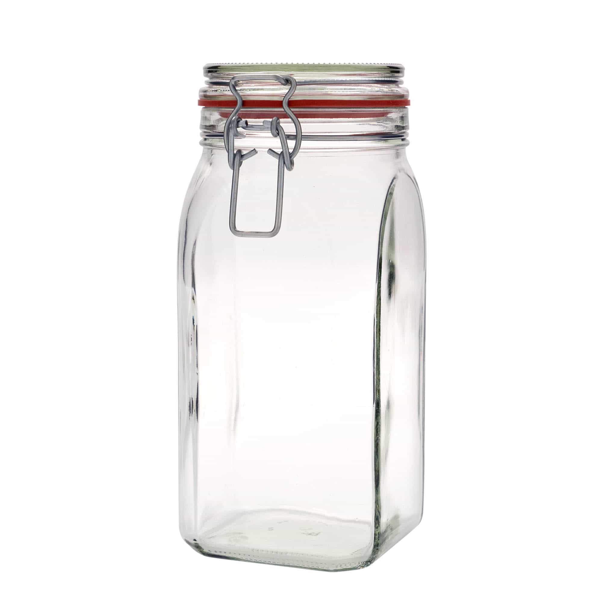 1540 ml буркан с клипс, квадратен, затваряне: капак с клипс