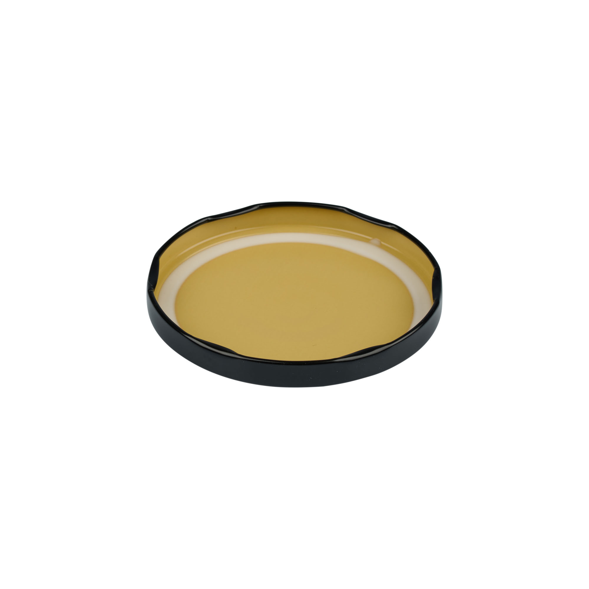 Винтова капачка, бял метал, черна, за отвор: TO 82