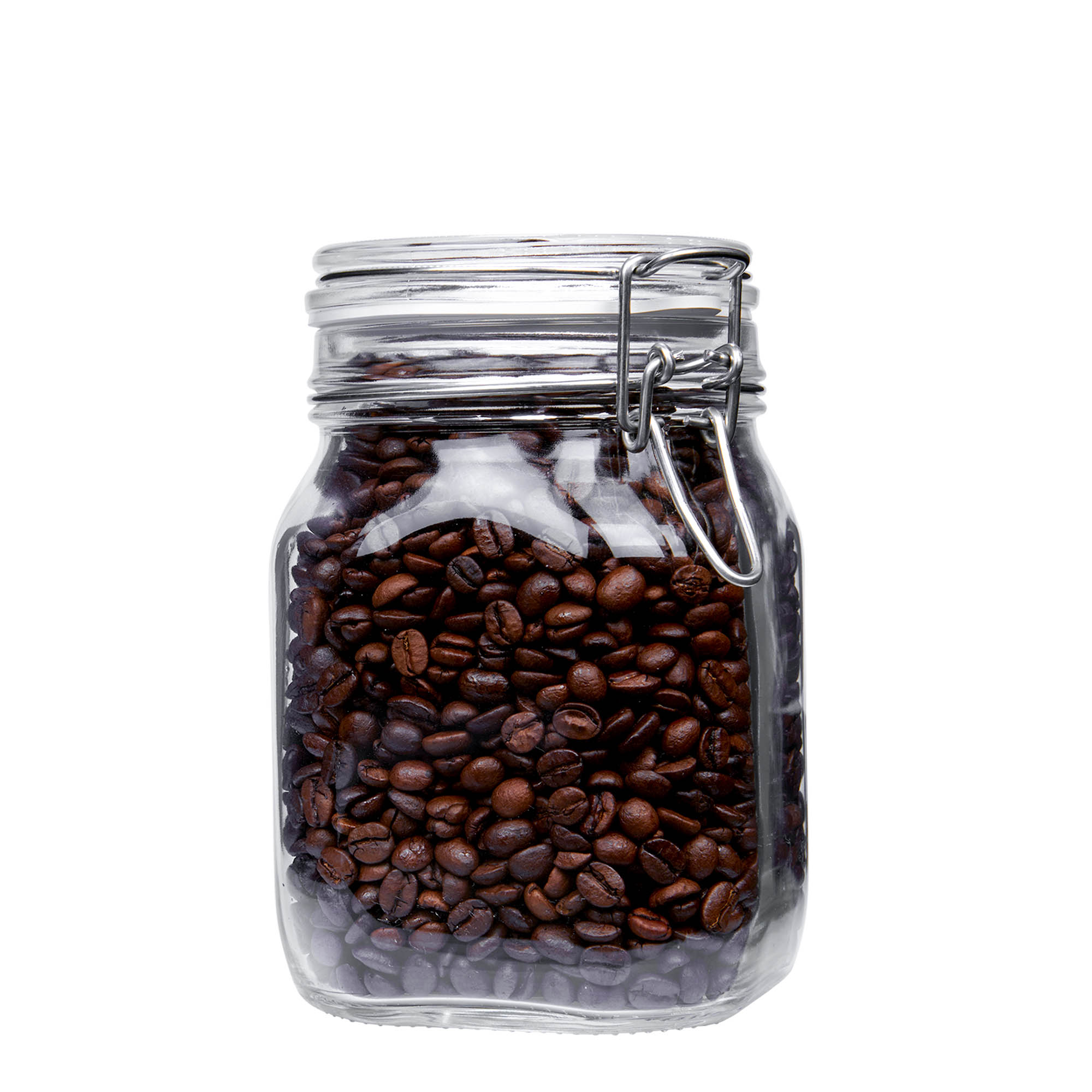 1.000 ml стъклен буркан с телена скоба 'Fido', квадратен, отвор: затваряне с телена скоба 1.000 ml стъклен буркан с телена скоба 'Fido', квадратен, отвор: затваряне с телена скоба