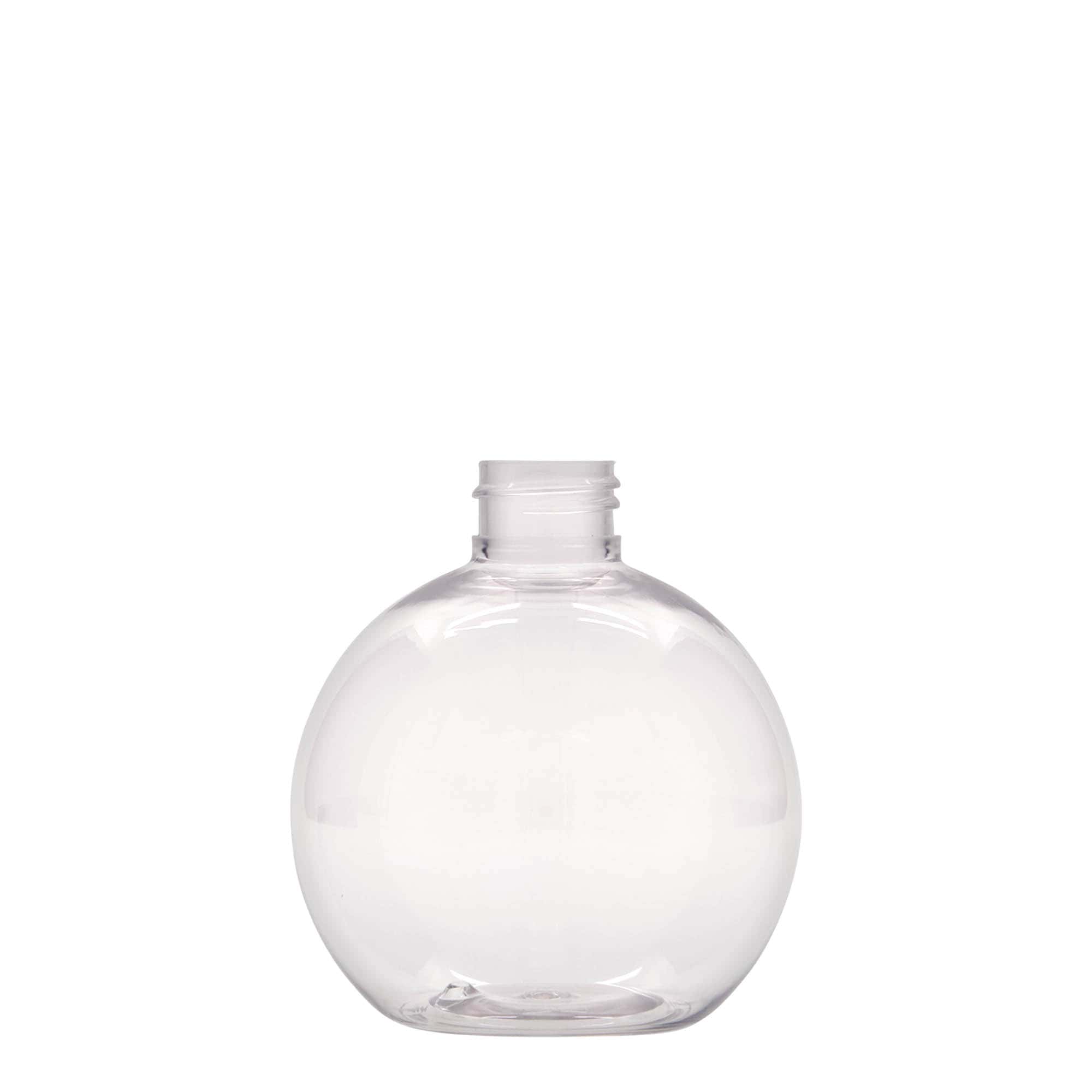 250 ml PET бутилка „Perry“, сферична, пластмасова, затваряне: винтова капачка GPI 24/410