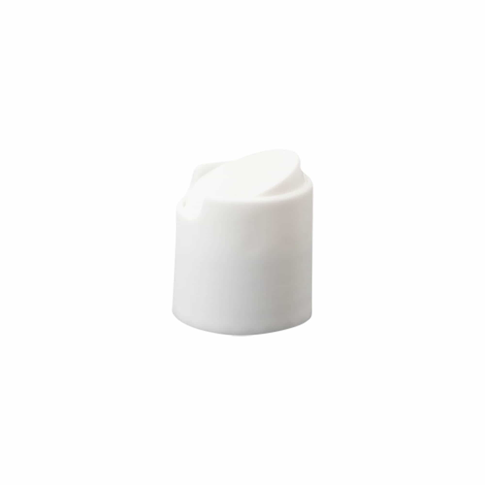 Винтова капачка Disc Top, пластмаса PP, бяла, за отвор: 24/410