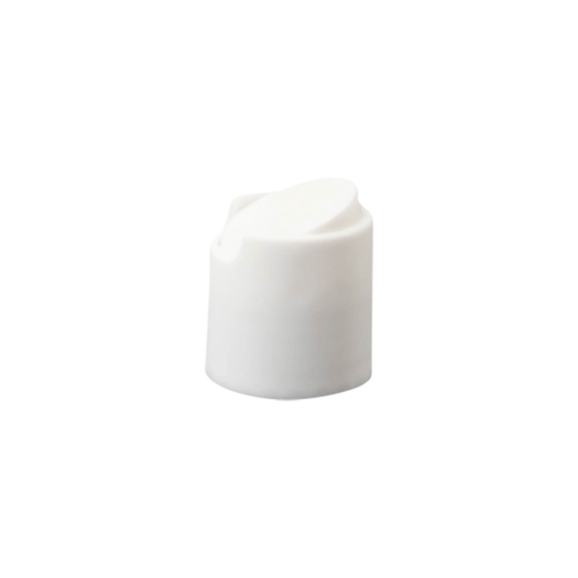 Винтова капачка Disc Top, пластмаса PP, бяла, за отвор: 24/410 Винтова капачка Disc Top, пластмаса PP, бяла, за отвор: 24/410