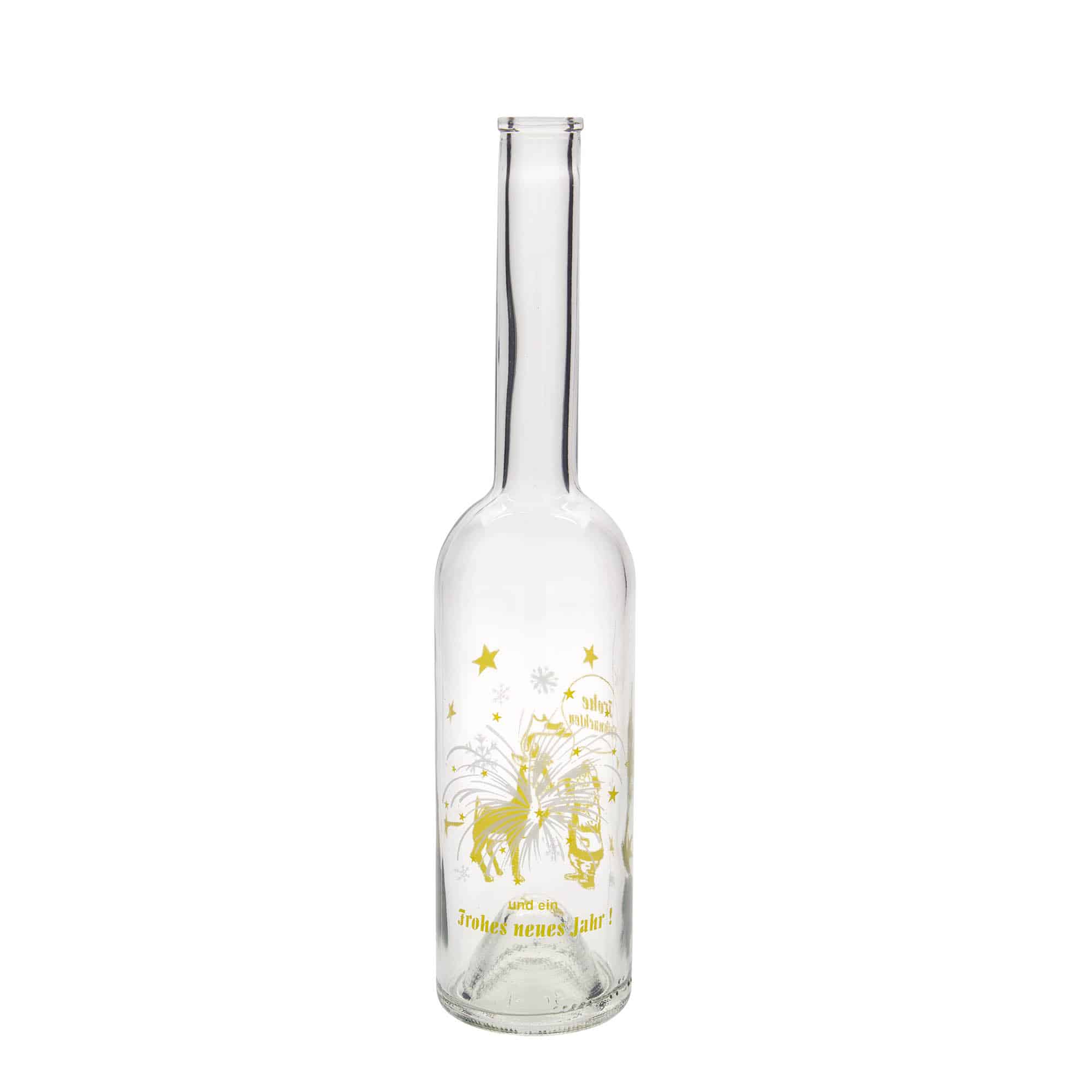 500 ml стъклена бутилка „Опера“, мотив: фойерверк, затваряне: коркова тапа