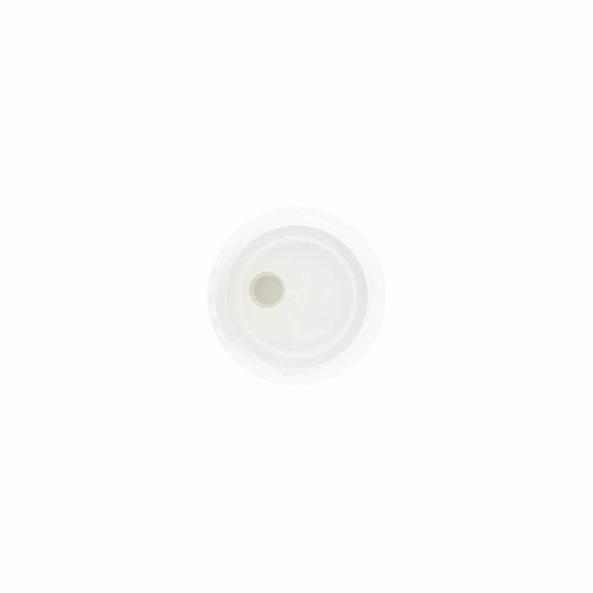 Винтова капачка Disc Top, PP пластмаса, бяла, за затваряне: винтова капачка 24/410