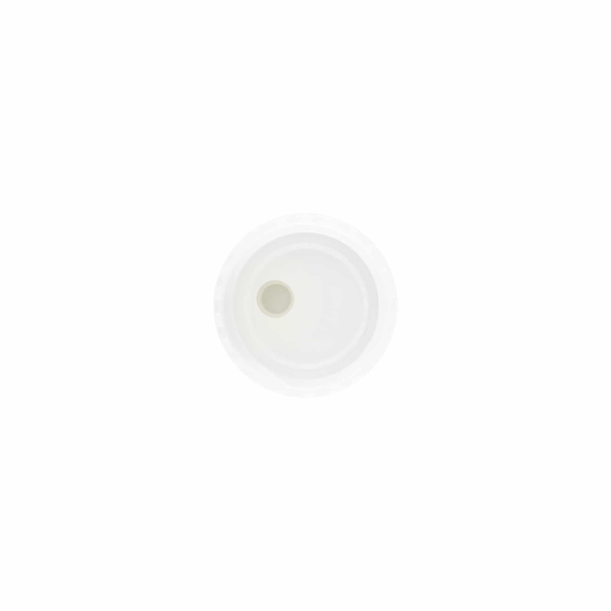 Винтова капачка Disc Top, PP-пластмаса, бяла, за отвор: 24/410