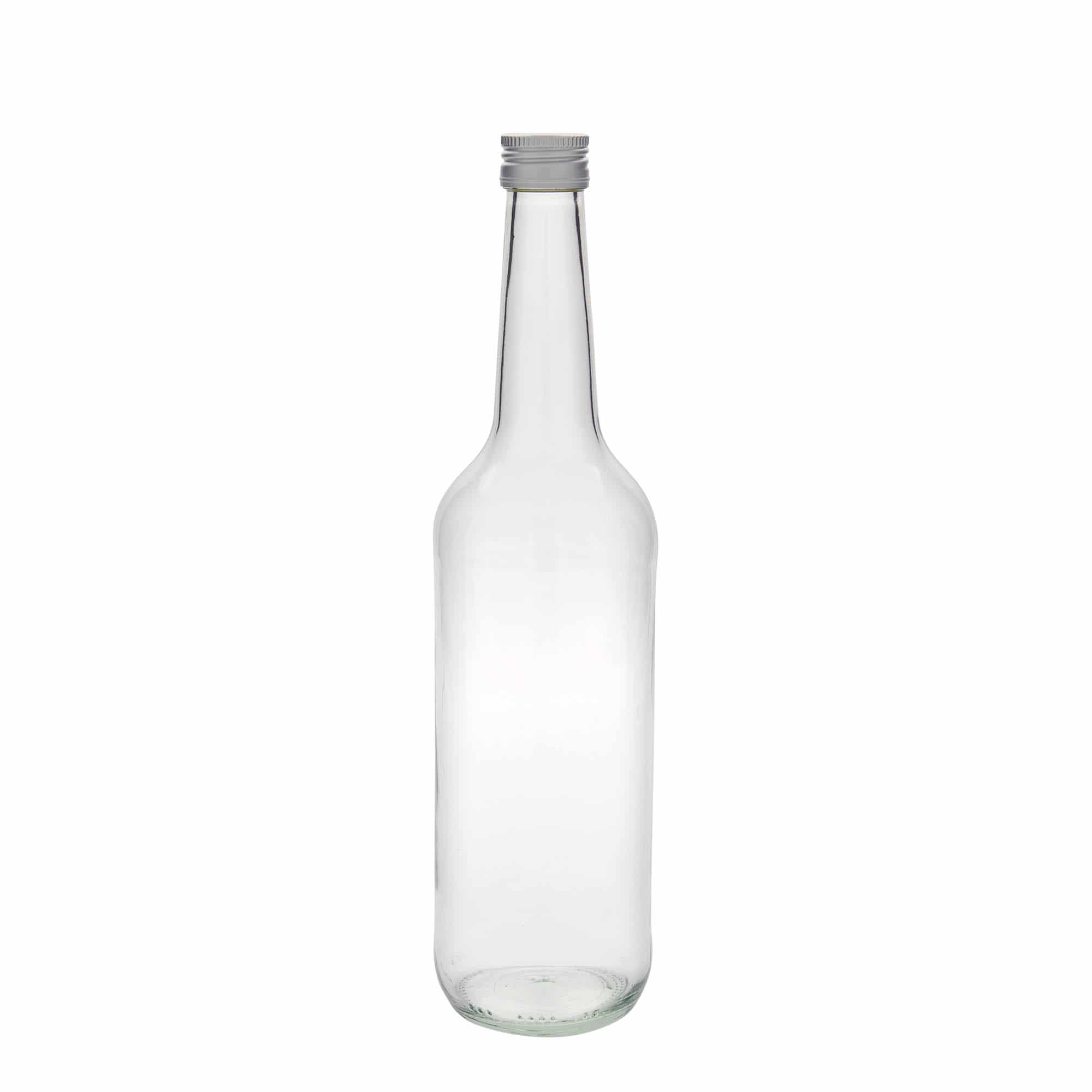 700 ml стъклена бутилка с право гърло, затваряне: капачка PP 28