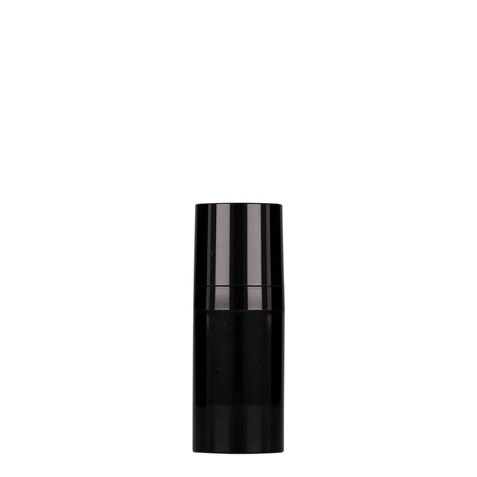 15 ml безвъздушен дозатор „Micro“, PP пластмаса, черен