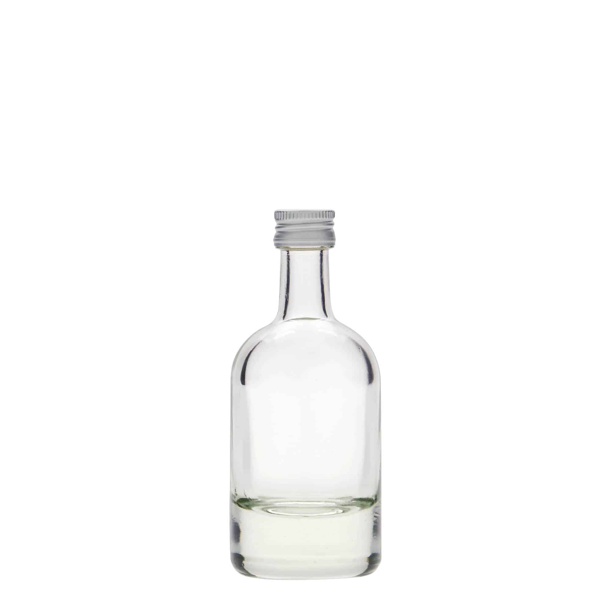 50 ml стъклена бутилка „Linea Uno“, затваряне: капачка PP 18