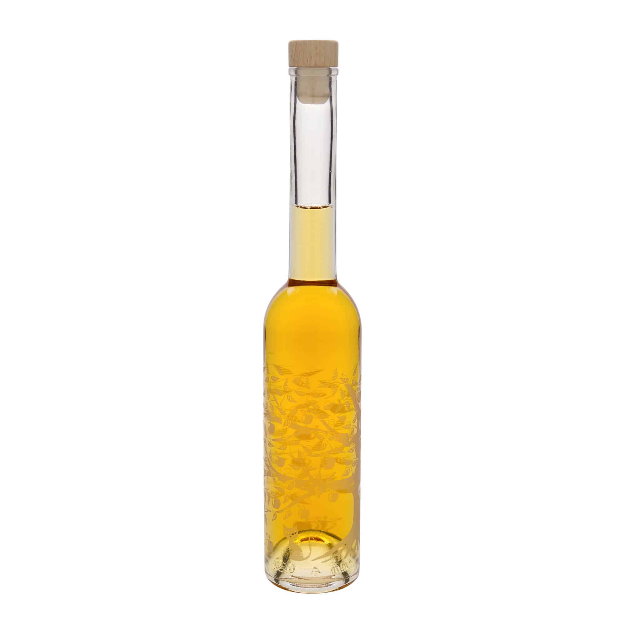 350 ml стъклена бутилка „Опера“, мотив: ябълково дърво, затваряне: коркова тапа