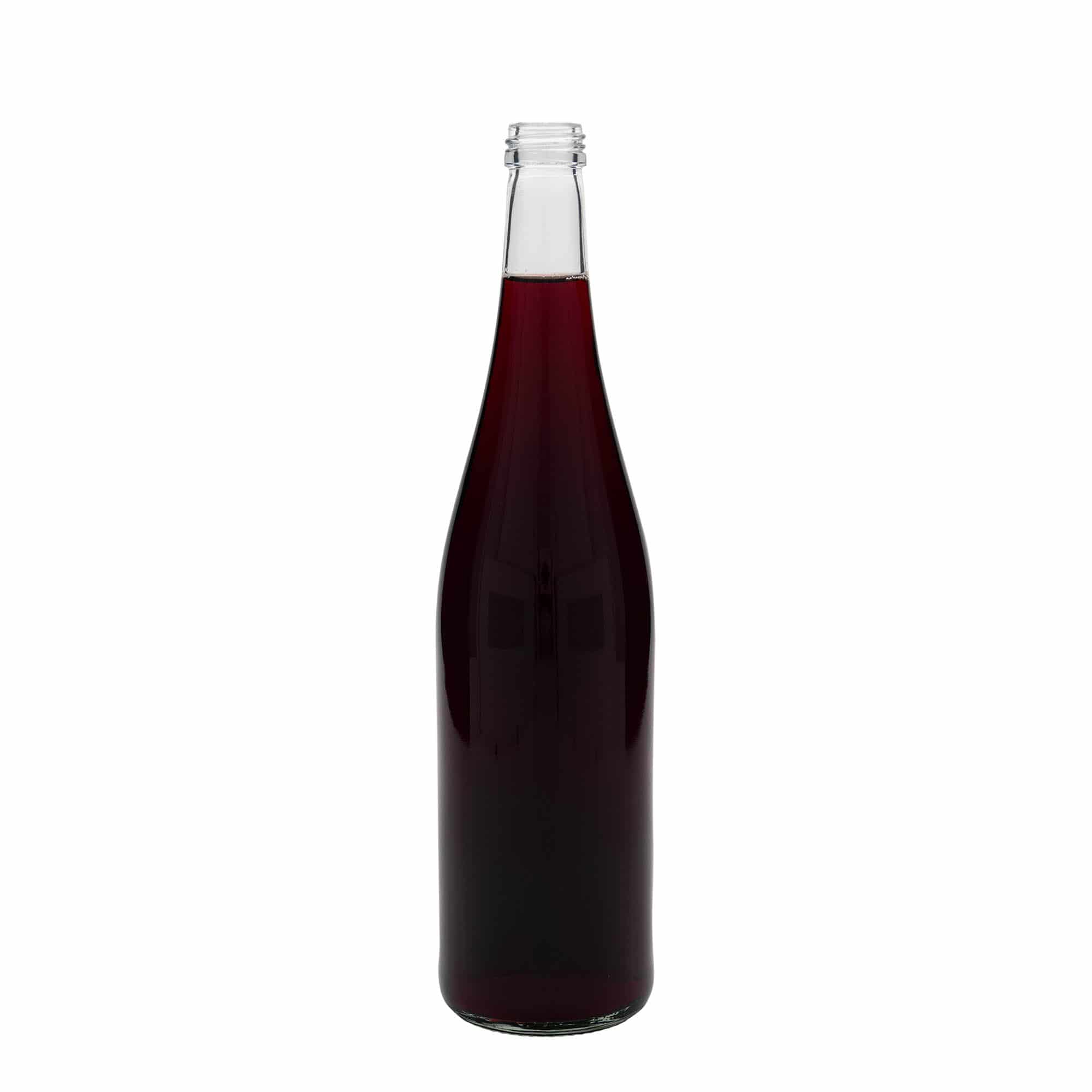 750 ml стъклена бутилка за вино тип кегла, затваряне: капачка PP 28