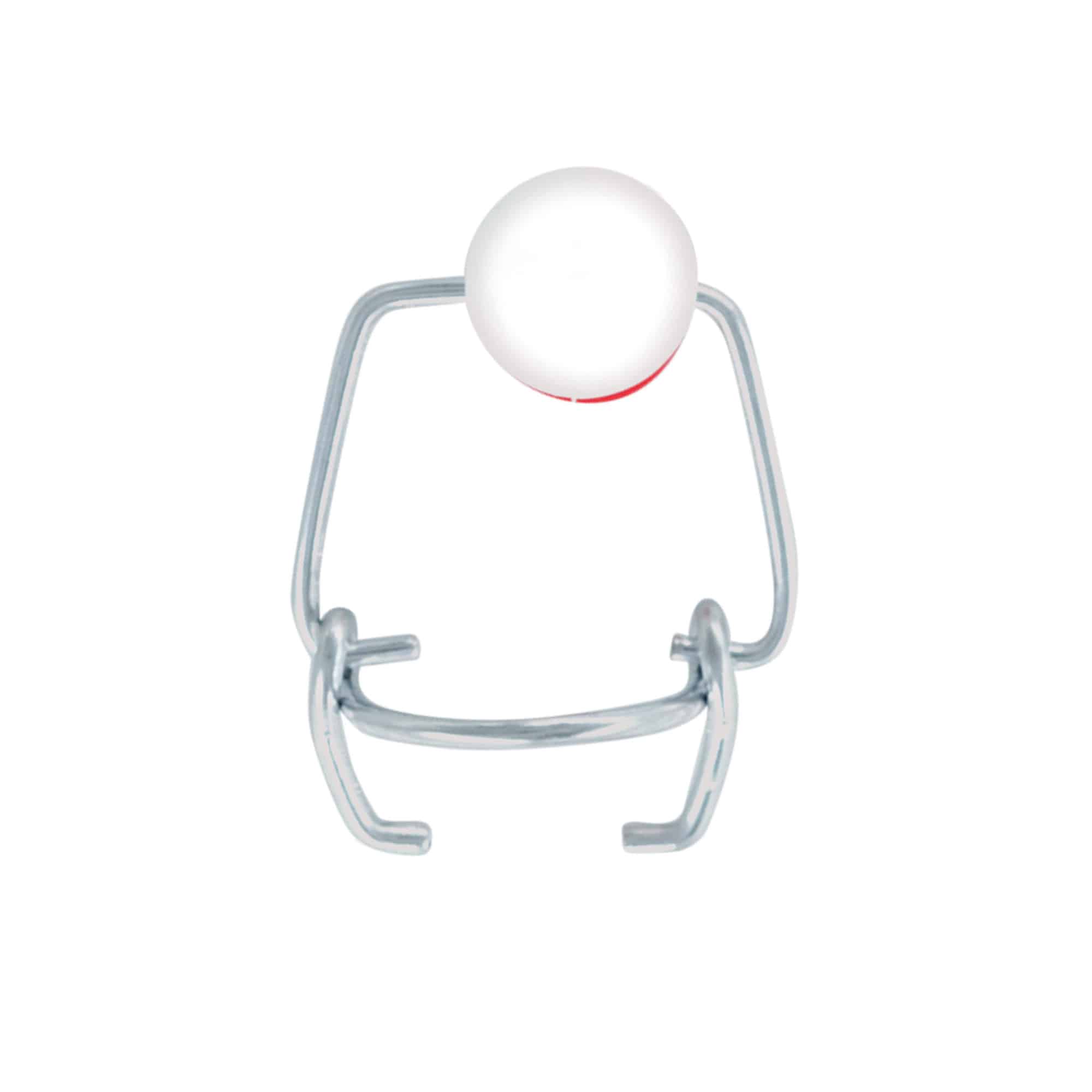 Мини щипка за закачалка, пластмасова, червено-бяла