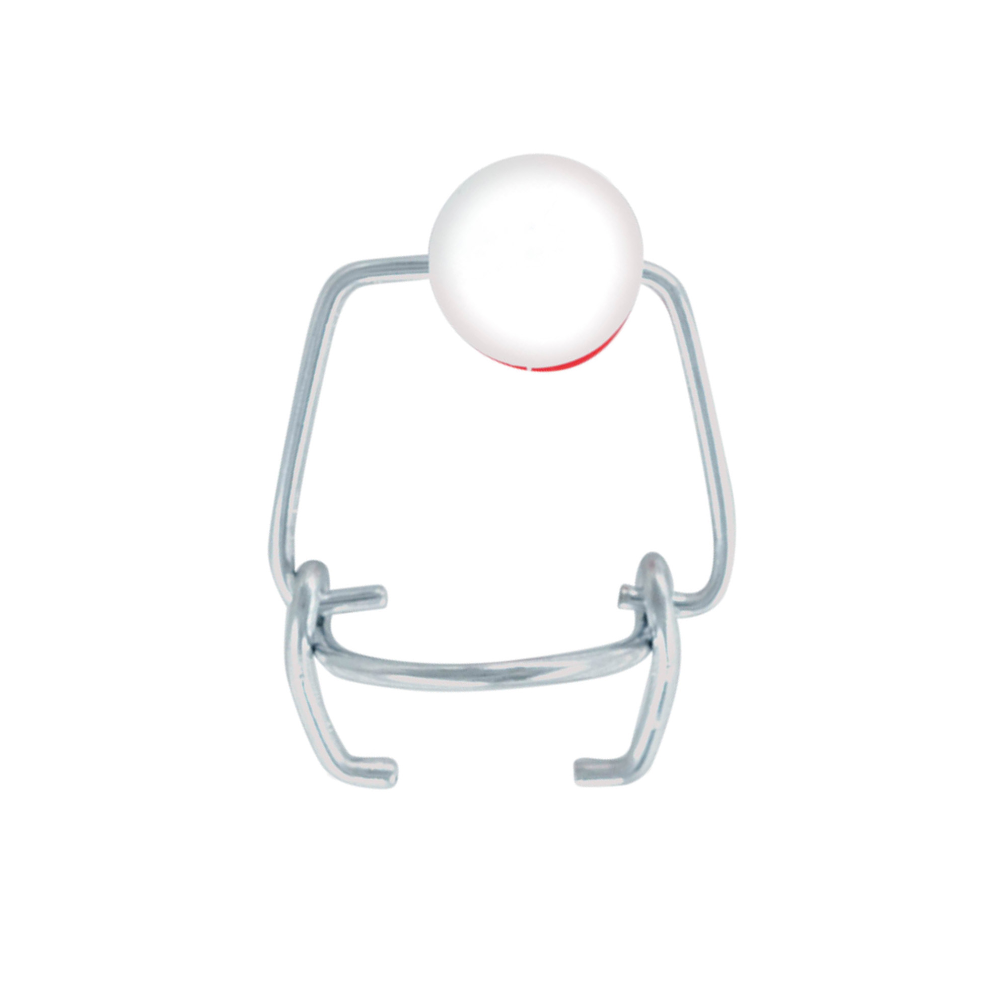 Мини щипка за закачалка, пластмасова, червено-бяла Мини щипка за закачалка, пластмасова, червено-бяла