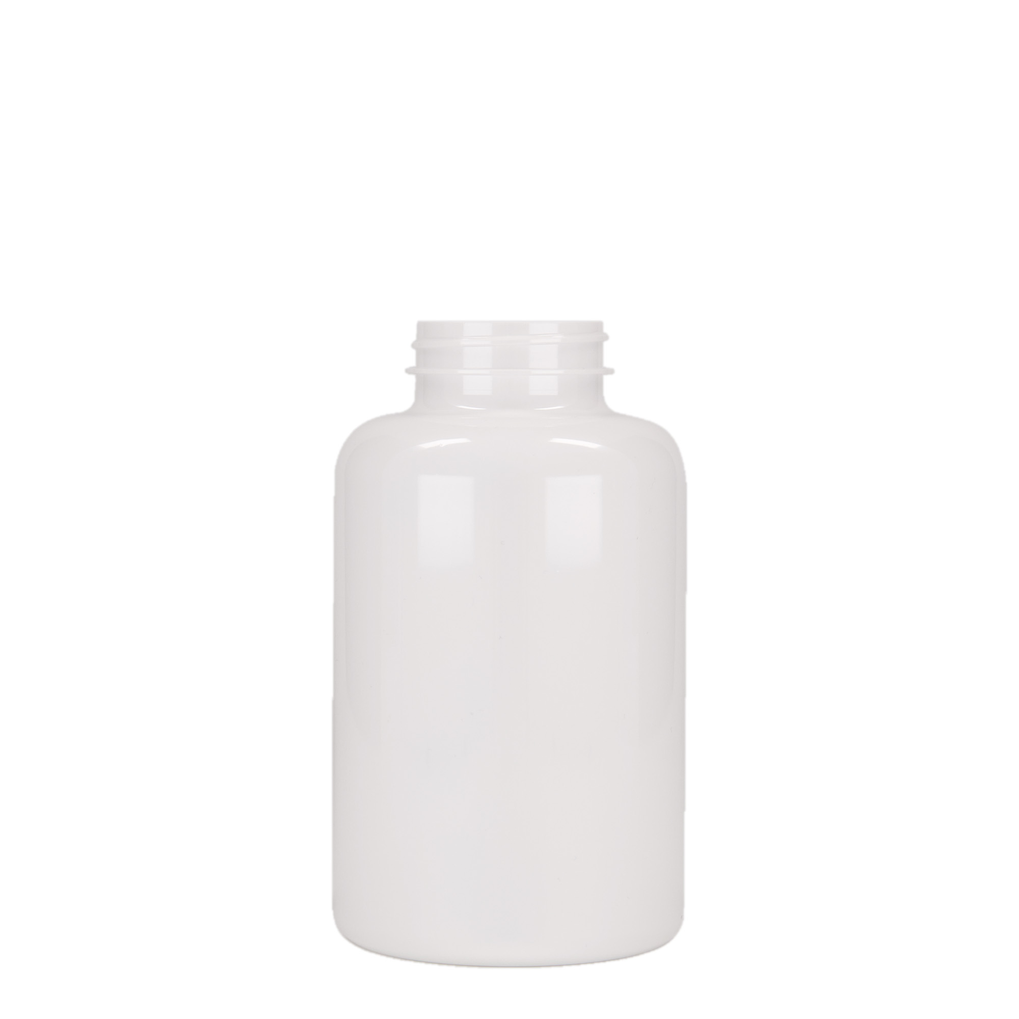 500 ml PET буркан за лекарства, пластмасов, бял, затваряне: винтова капачка GPI 45/400