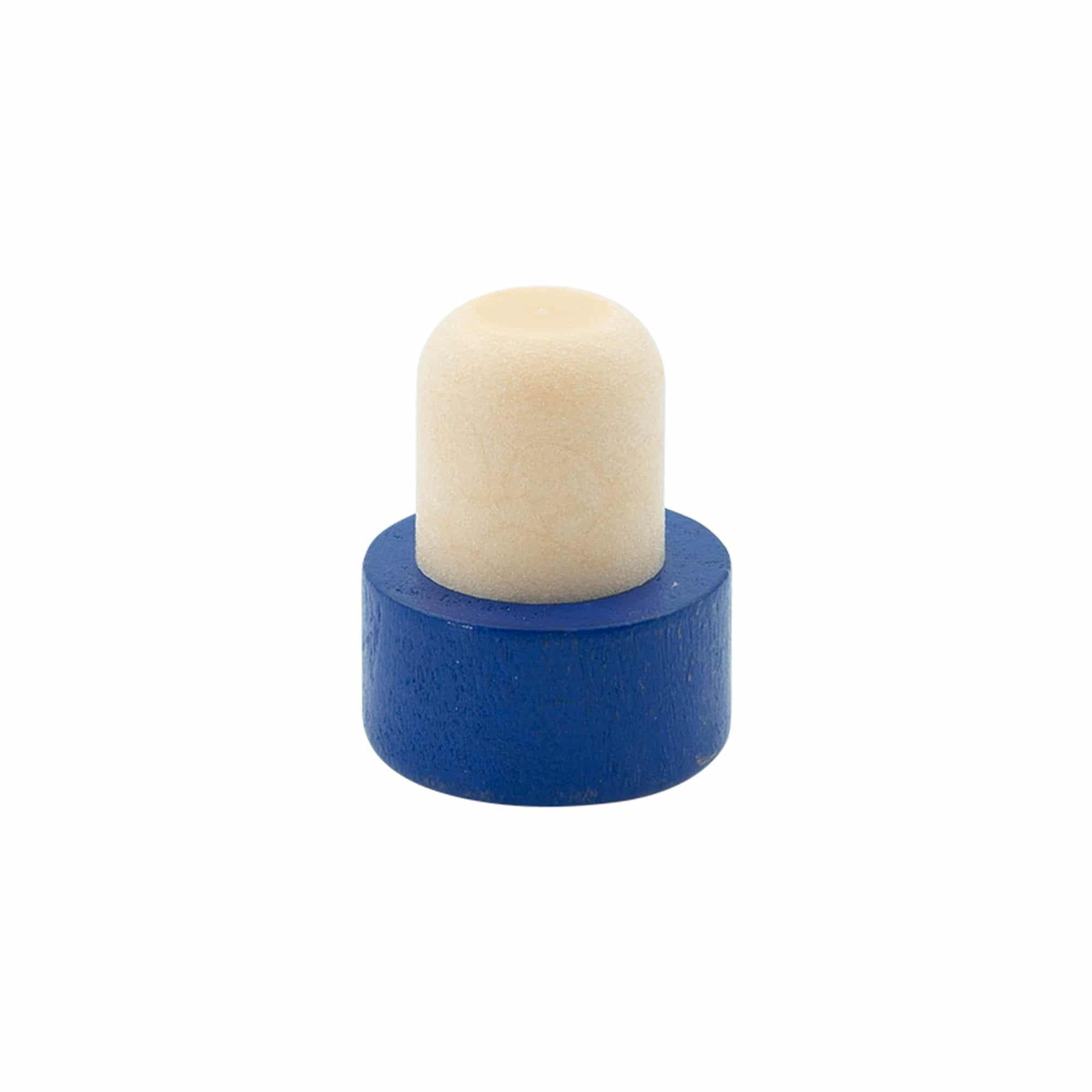 Тапа Т-образна 19 mm, дървена, синя, за затваряне: коркова тапа