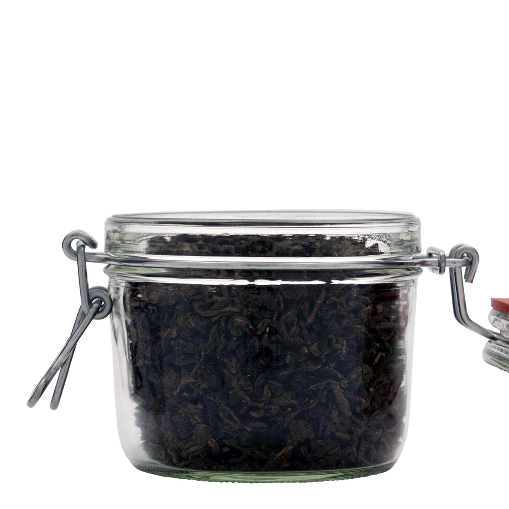 400 мл плоска стъклена бутилка с телена капачка, отвор: затваряне с телена скоба