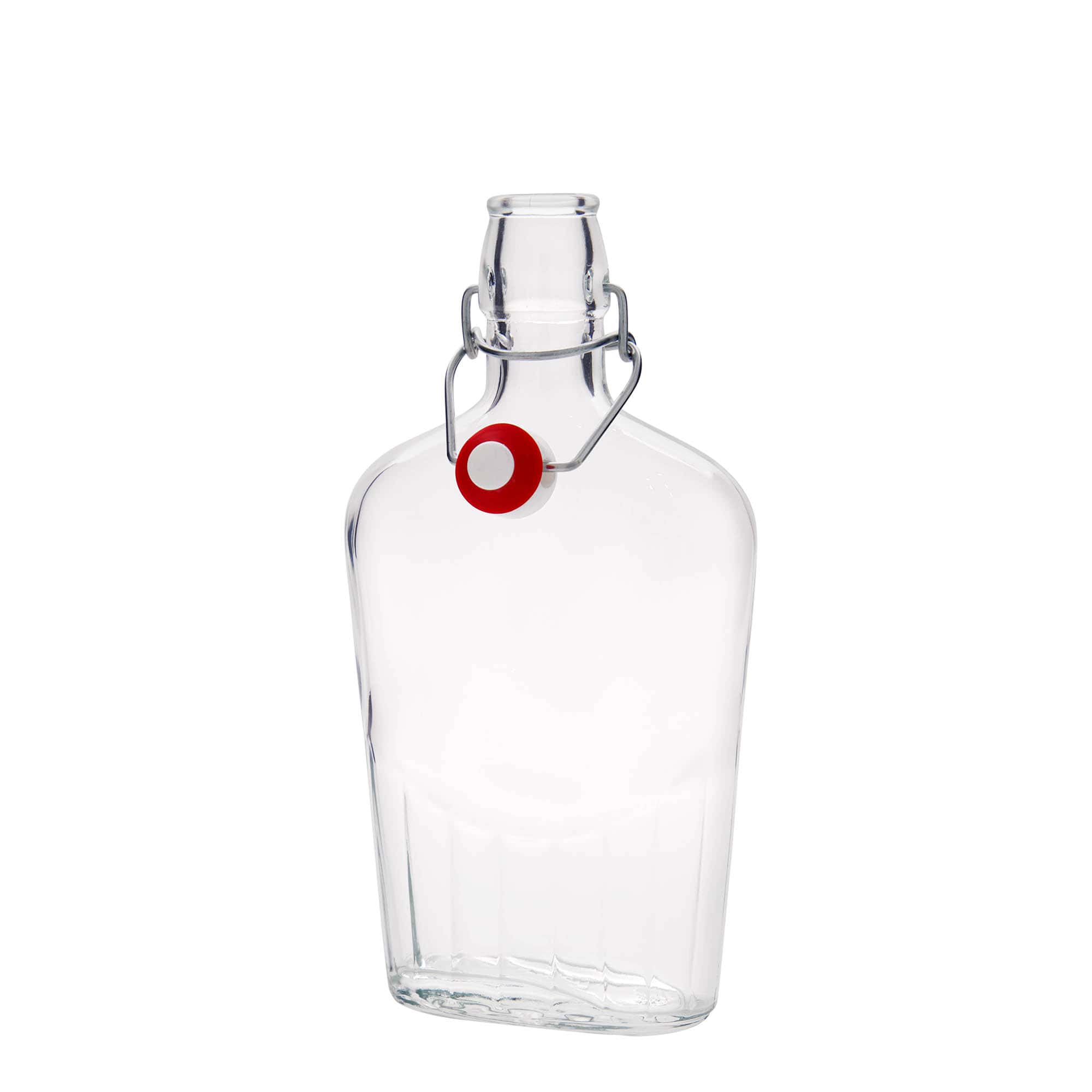 500 ml стъклена бутилка „Fiaschetta“, овална, затваряне: тапа с клипс