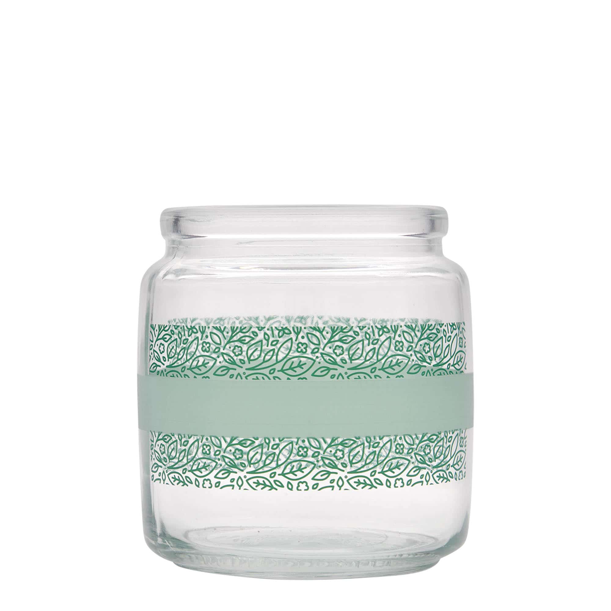 750 ml буркан с коркова тапа „Giara“, мотив: Naturalmente verde, затваряне: коркова тапа