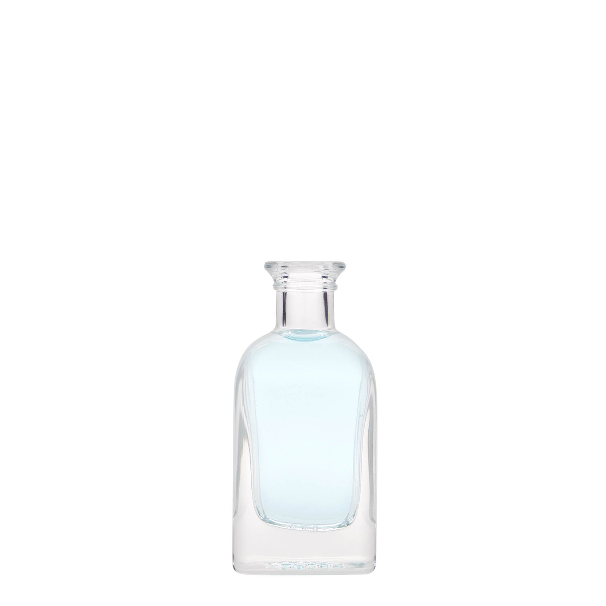 40 ml стъклена аптекарска бутилка „Carré“, квадратна, затваряне: коркова тапа