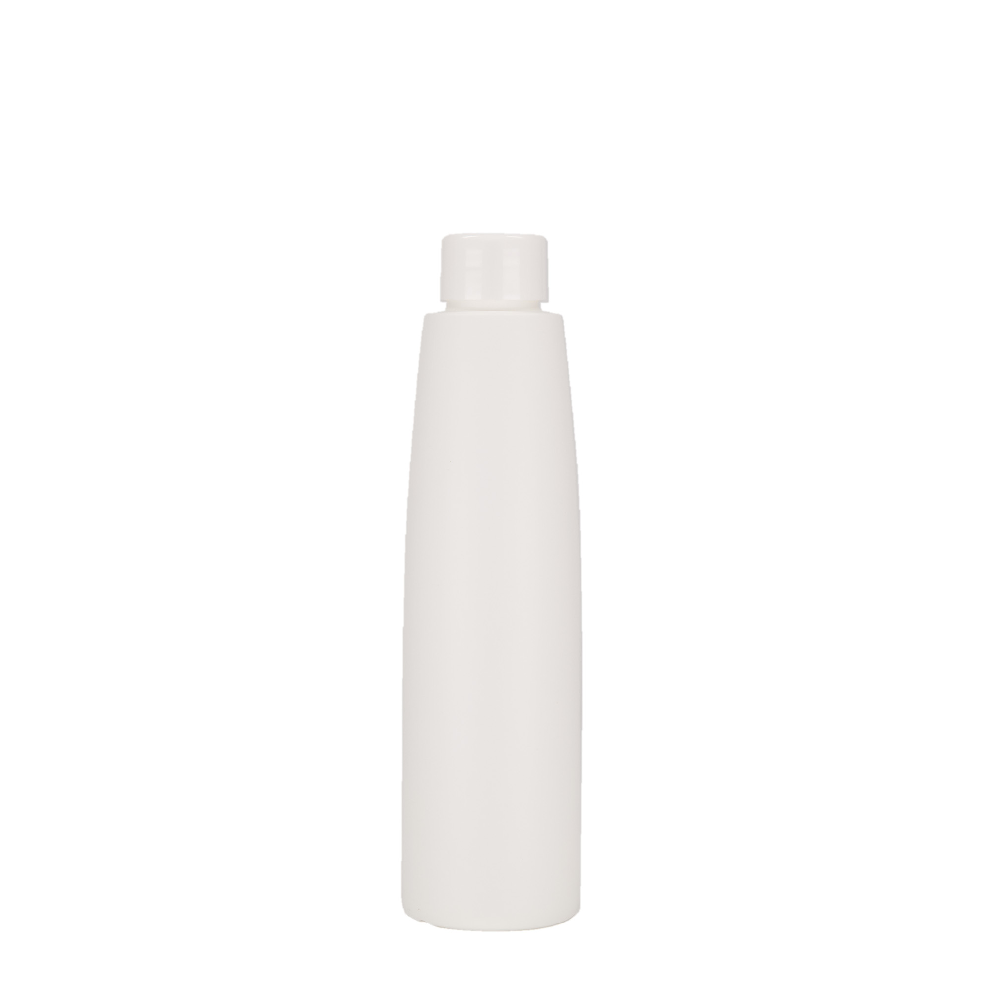 200 ml пластмасова бутилка „Donald“, HDPE, бяла, затваряне: винтова капачка GPI 24/410