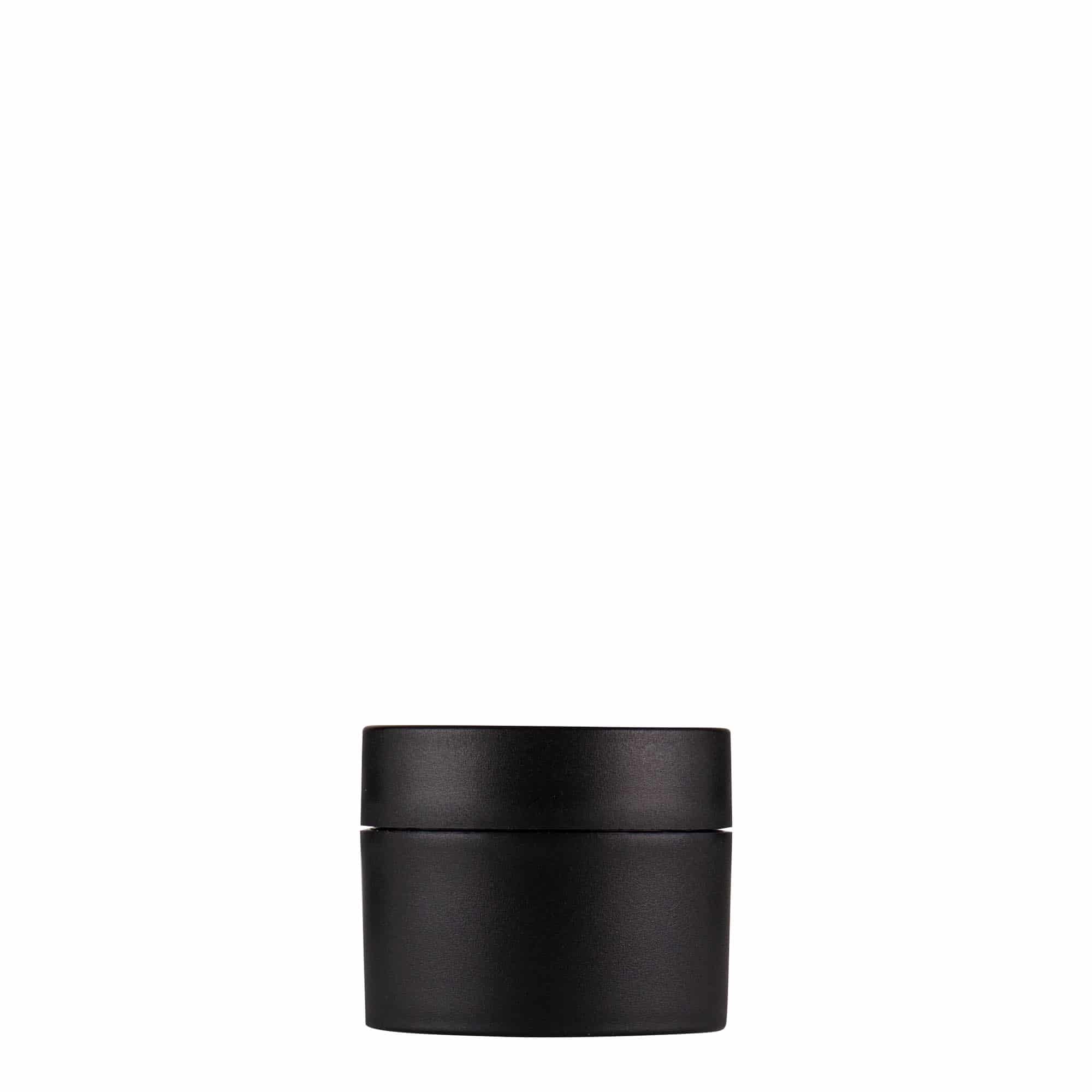 15 ml пластмасова кутия „Antonella“, PP, черна, затваряне: винтова капачка
