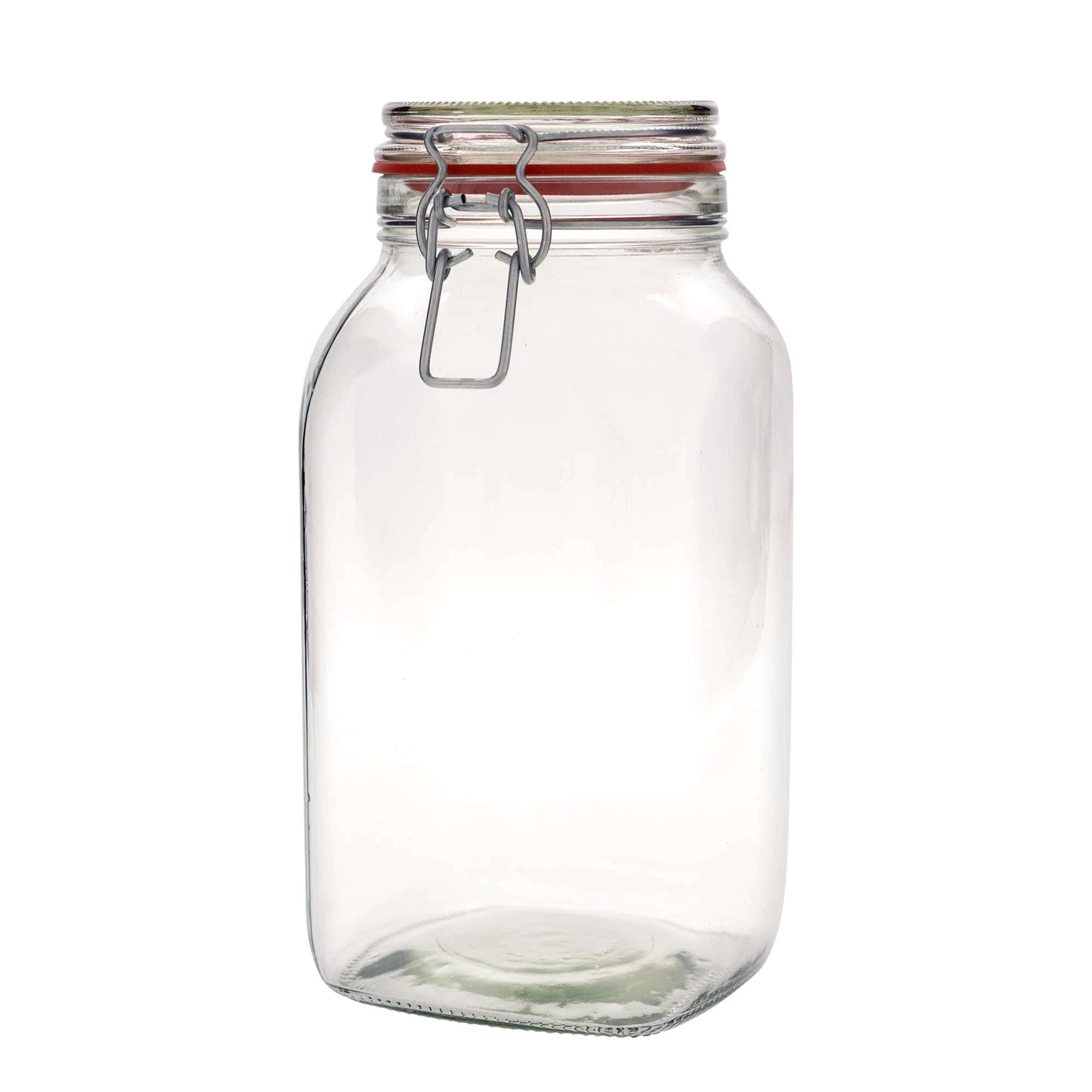 2590 ml буркан с клипс, квадратен, затваряне: капак с клипс