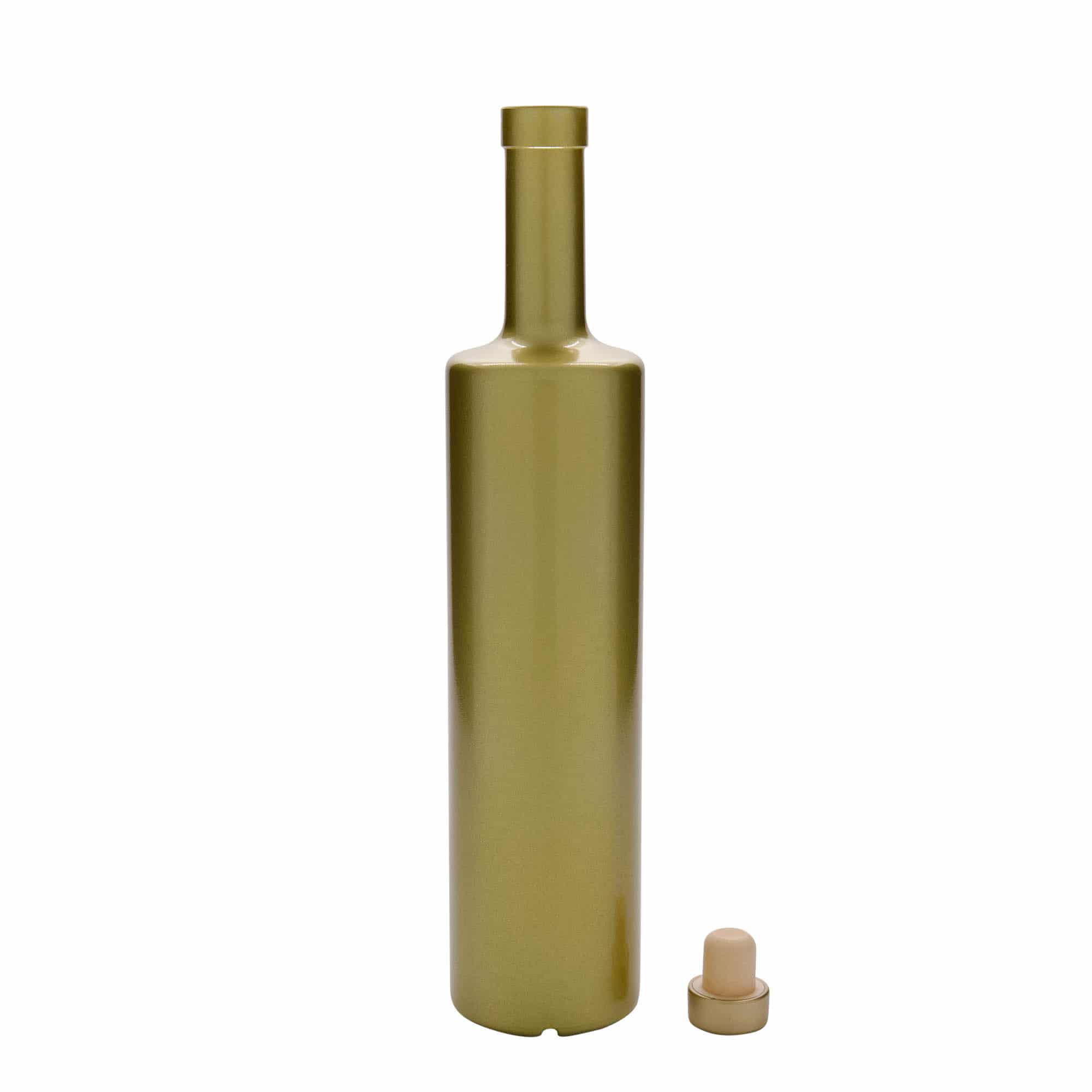 700 ml стъклена бутилка „Centurio“, златиста, затваряне: коркова тапа