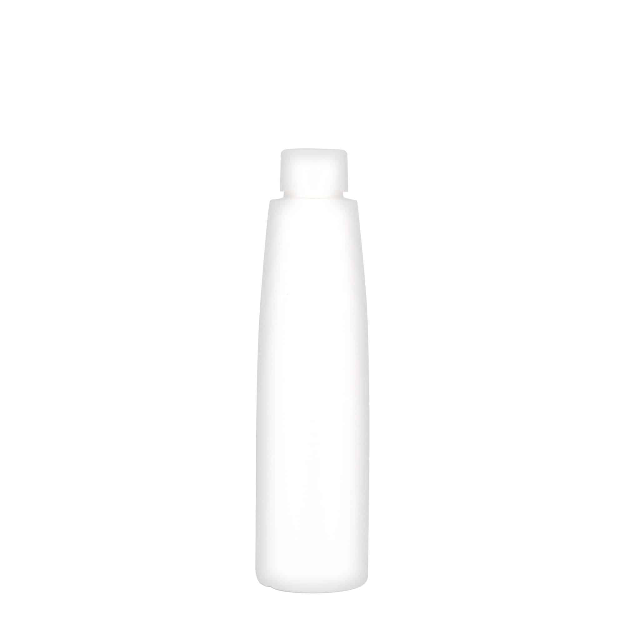 200 ml пластмасова бутилка „Donald“, HDPE, бяла, затваряне: винтова капачка GPI 24/410