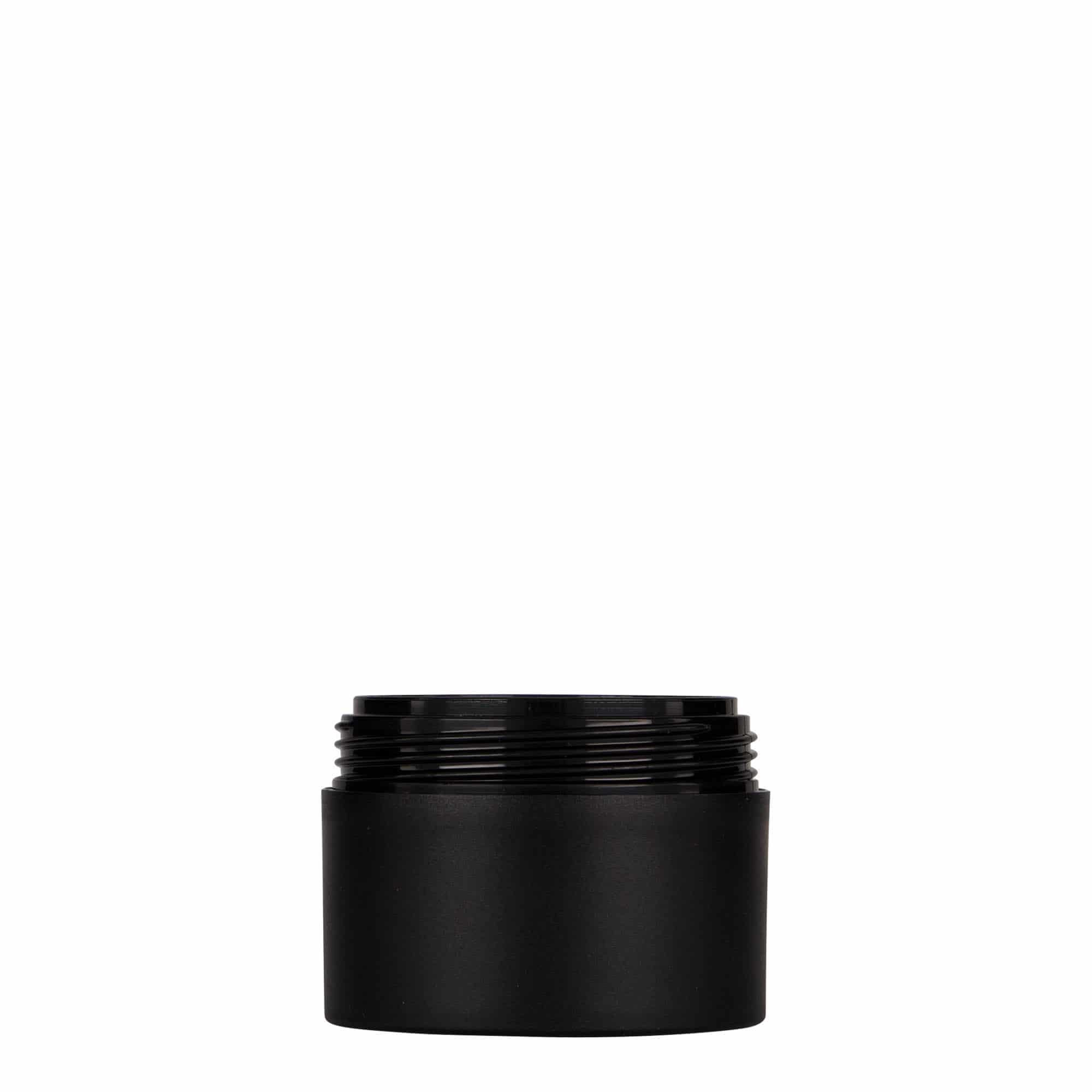 50 ml пластмасова кутия „Antonella“, PP, черна, затваряне: винтова капачка