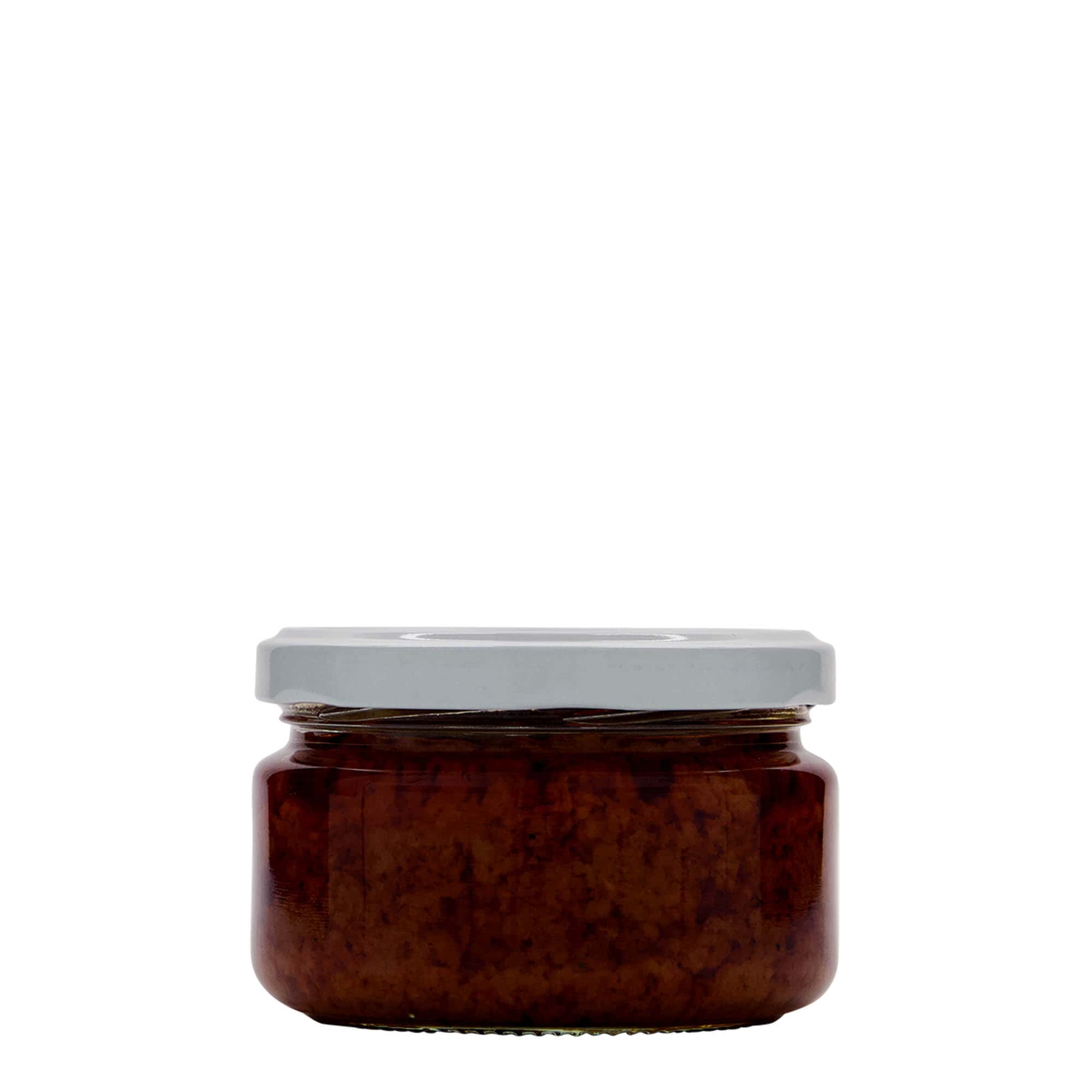 230 мл плоско кръгло стъкло, гърло: завинтващ се капак (TO 82)