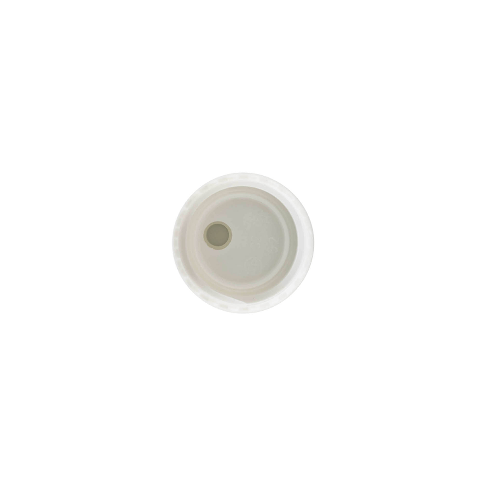 Винтова капачка Disc Top, пластмаса PP, бяла, за отвор: 24/410 Винтова капачка Disc Top, пластмаса PP, бяла, за отвор: 24/410