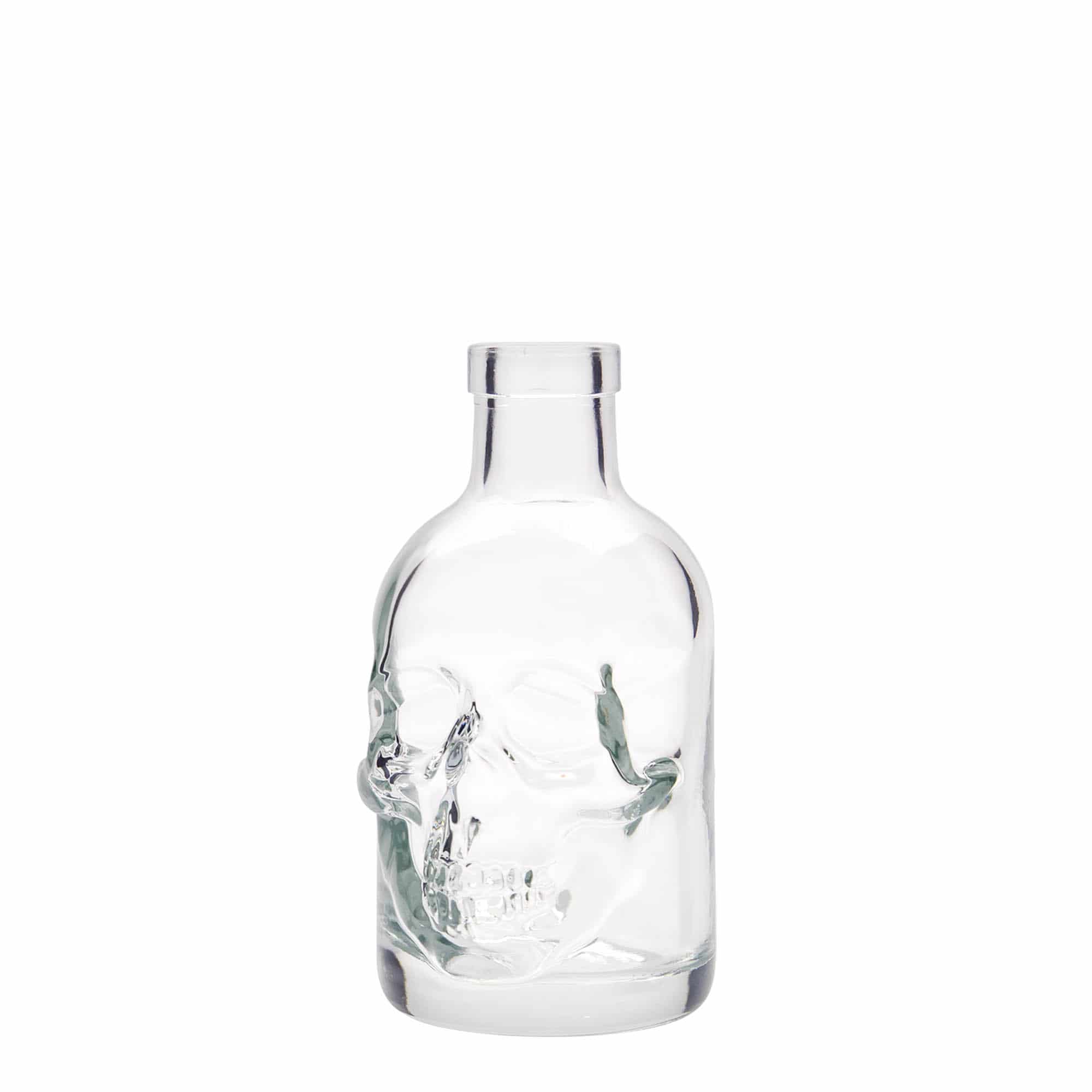 200 ml стъклена бутилка „Череп“, затваряне: коркова тапа