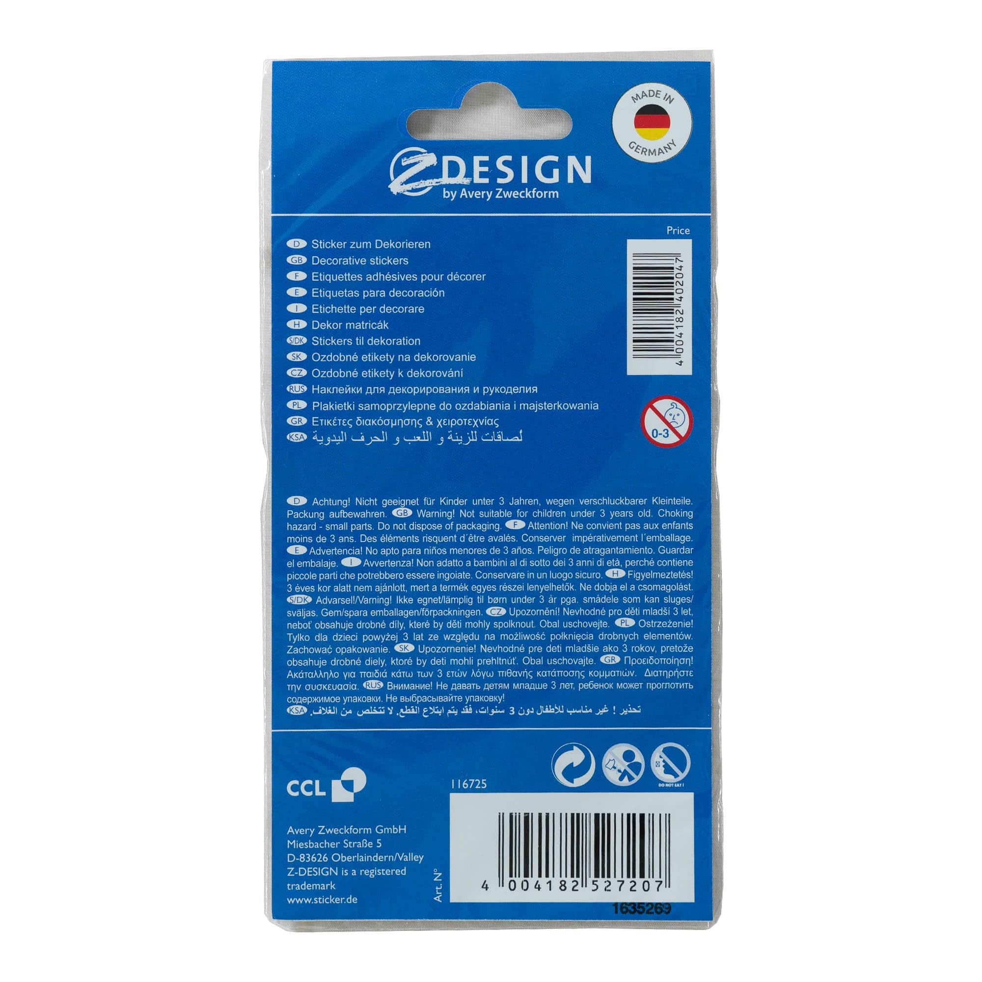 Zweckform стикери „Коледа“, хартия, златно-сребърни