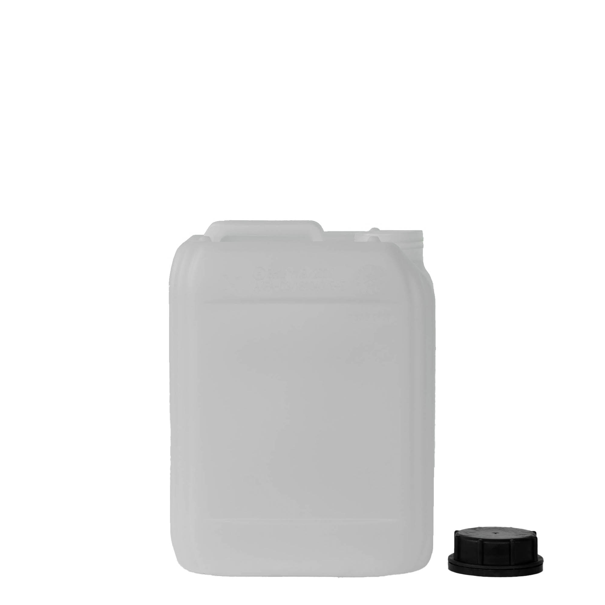 5 л канистер, правоъгълен, HDPE пластмаса, натурален, отвор: ND 55