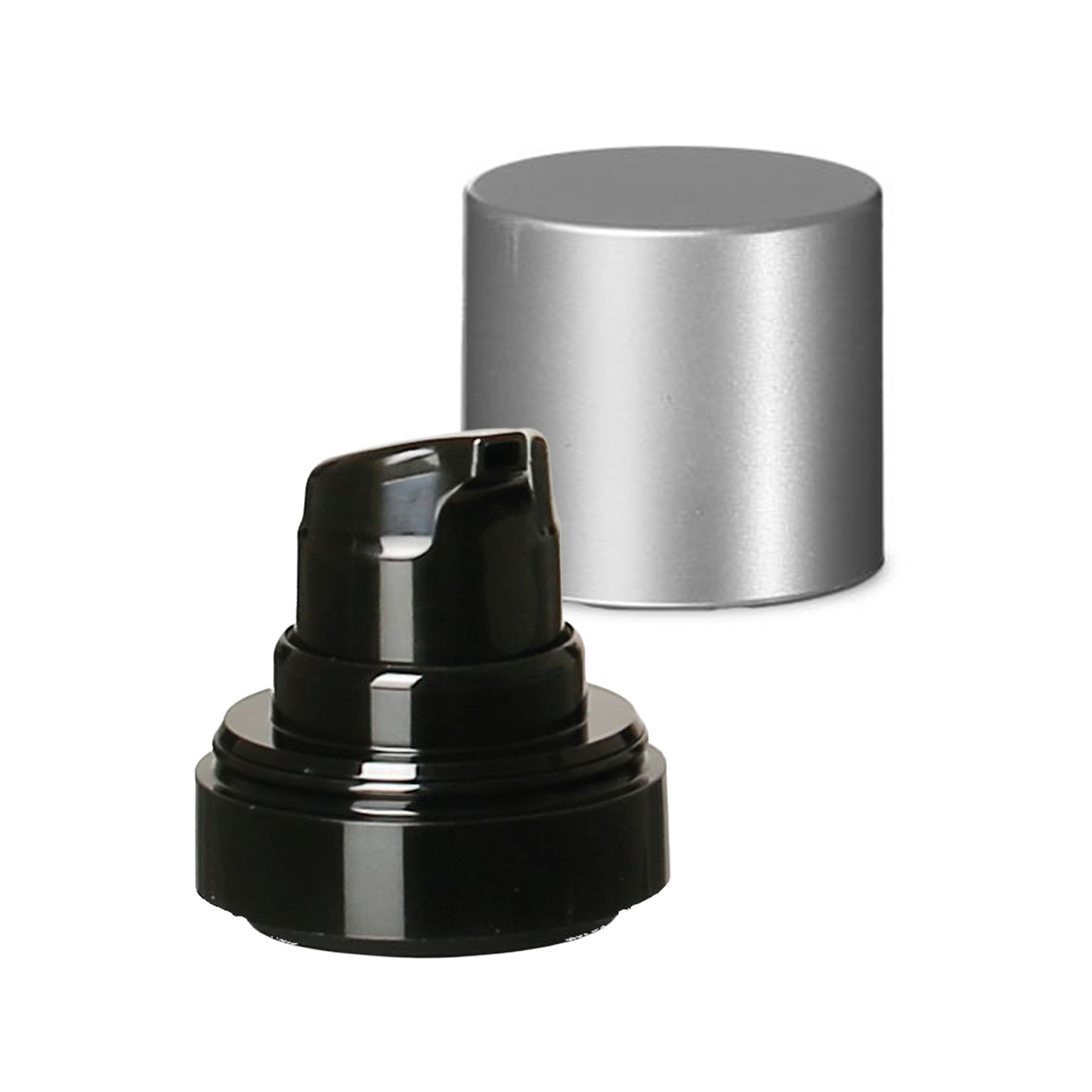 Помпа за безвъздушен диспенсър „Micro“, PP пластмаса, черен