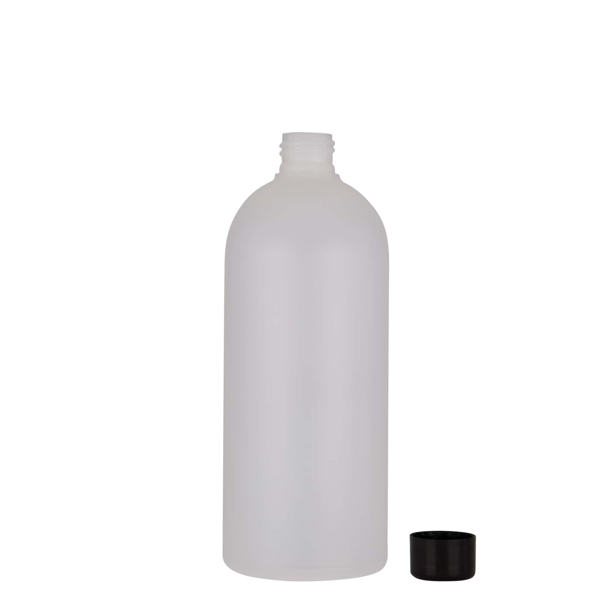 500 мл пластмасова бутилка „Tuffy“, HDPE, натурална, гърло: 24/410